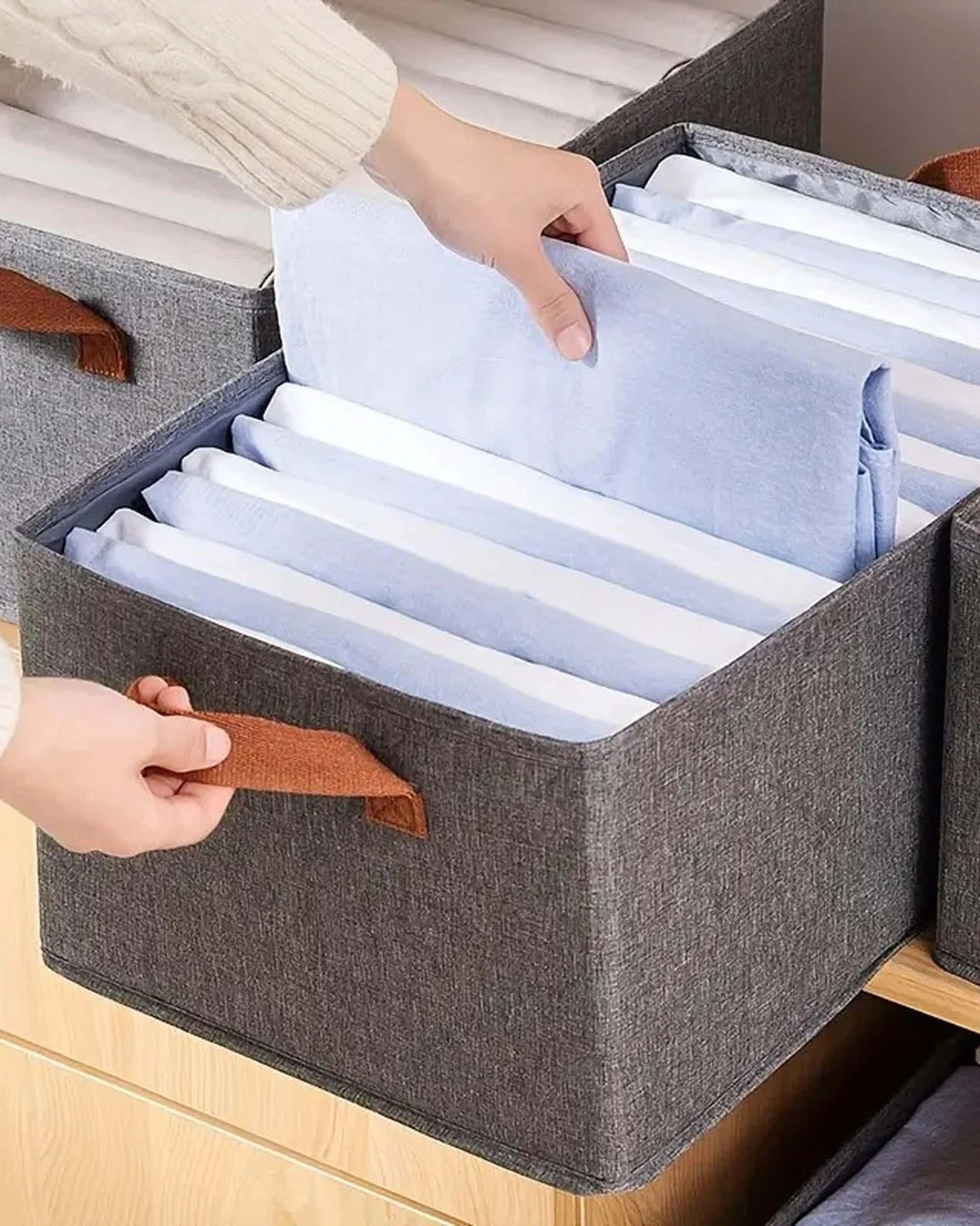 Aimall 4pcs Foldable Clothes Storage Box Organizer Fabric Storage Box ...