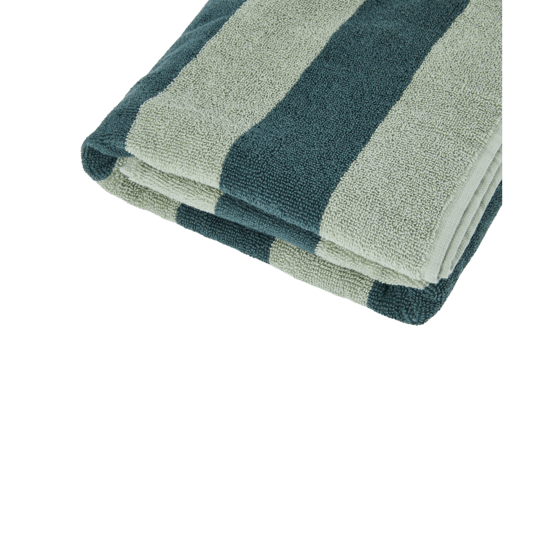 4 Stripe Cotton Bath Towel - Green, 4 of 5