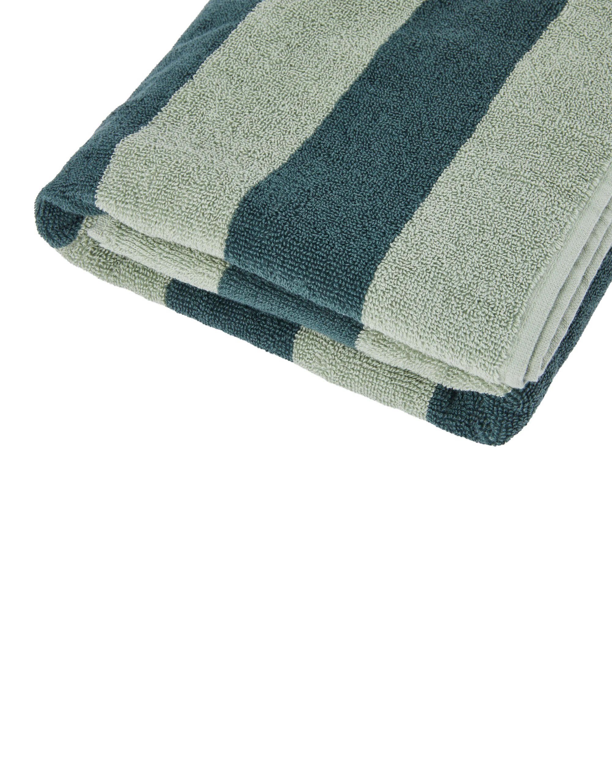 4 Stripe Cotton Bath Towel - Green, 4 of 5
