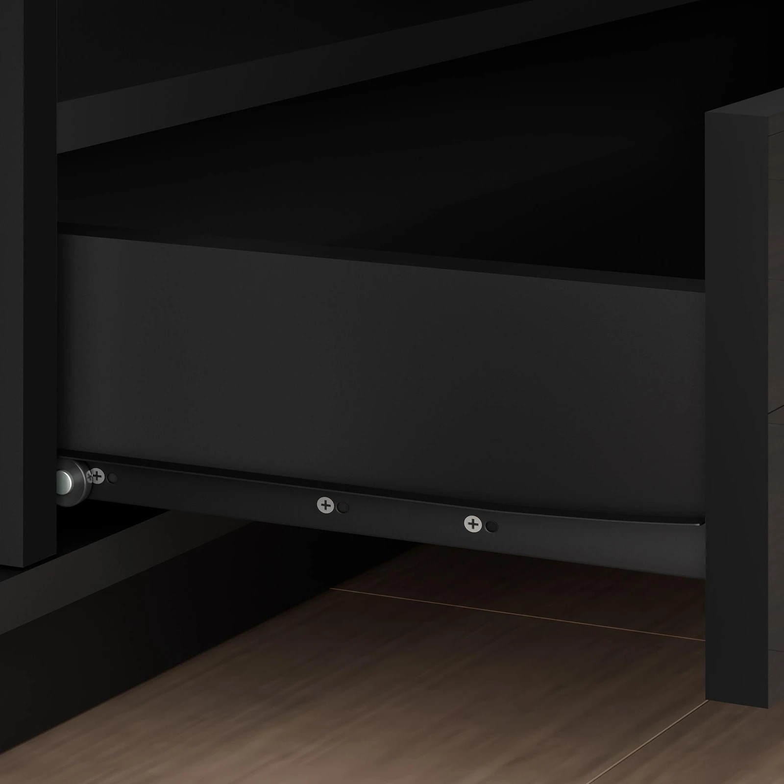 3 Alfordson Entertainment Unit 180cm TV Cabinet Stand LED Light Gloss - Black, 3 of 10