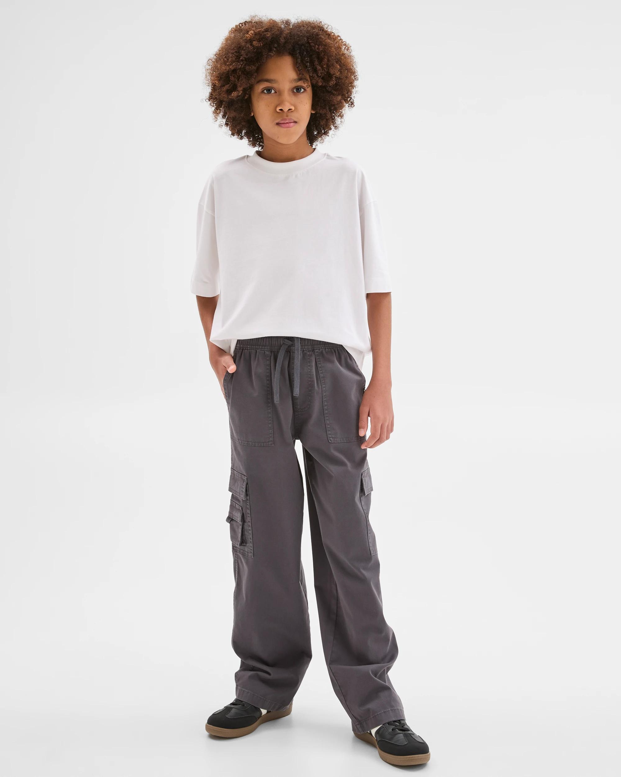 1 Target Kids Loose Fit Cargo Pants CHARCOAL, 1 of 8