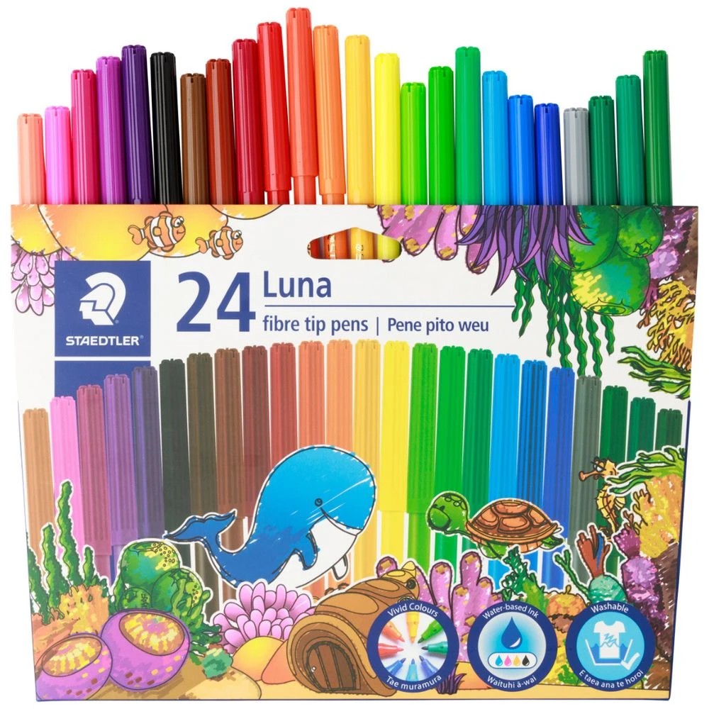 2 Staedtler Luna Fibre-Tip Pens 24 Pack, 2 of 3