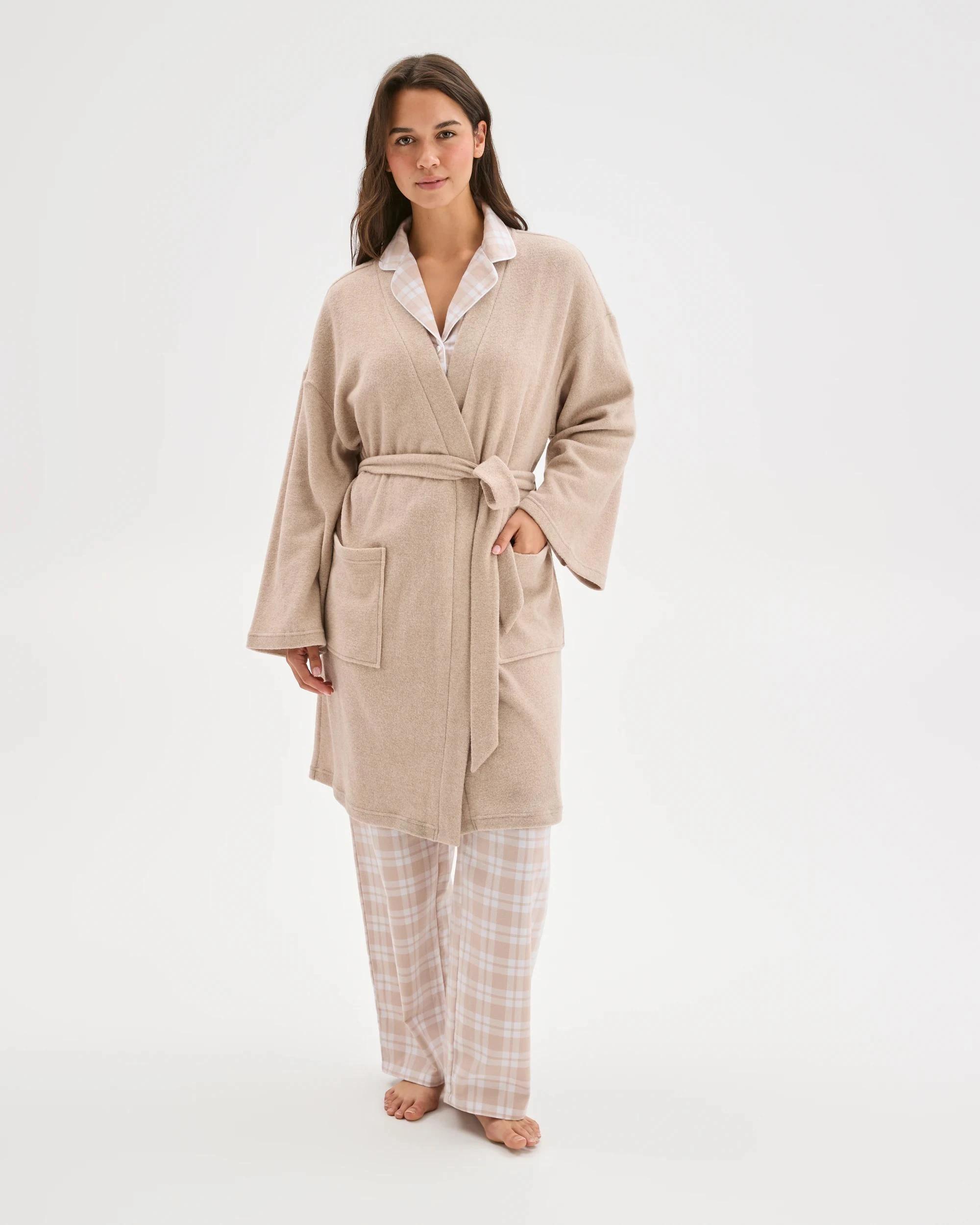 3 Target Woman Cosy Short Sleep Robe MUSHROOM, 3 of 6
