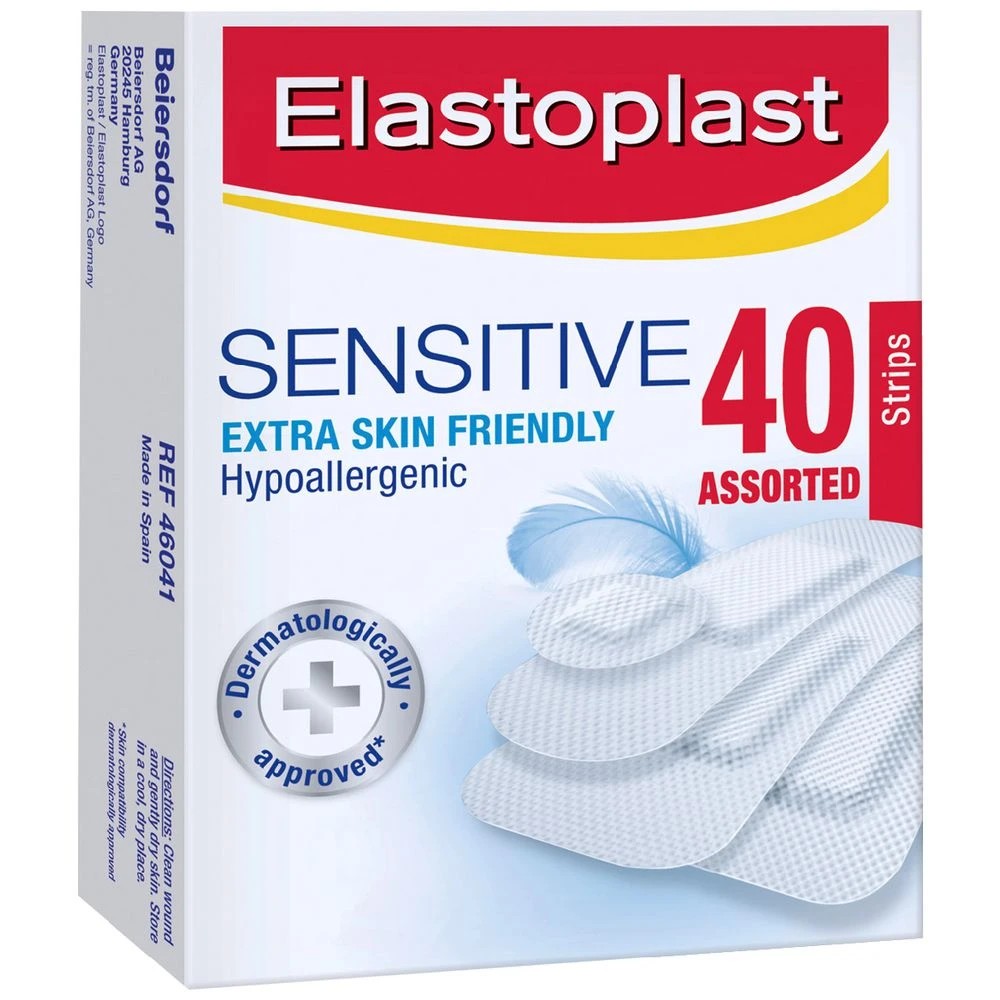 1 Elastoplast Antibacterial Sensitive Strips 40 Pack, 1 of 1