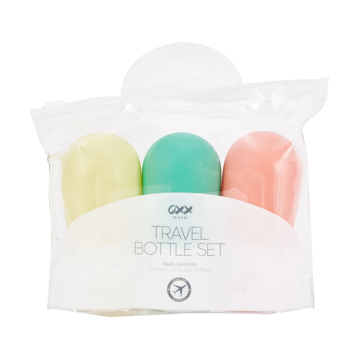 1 OXX Travel Solutions 3 Pack Travel Bottle Set, 1 of 9
