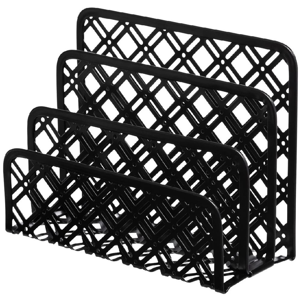 1 Otto Diamond Metal 3 Tier Letter File Black, 1 of 3