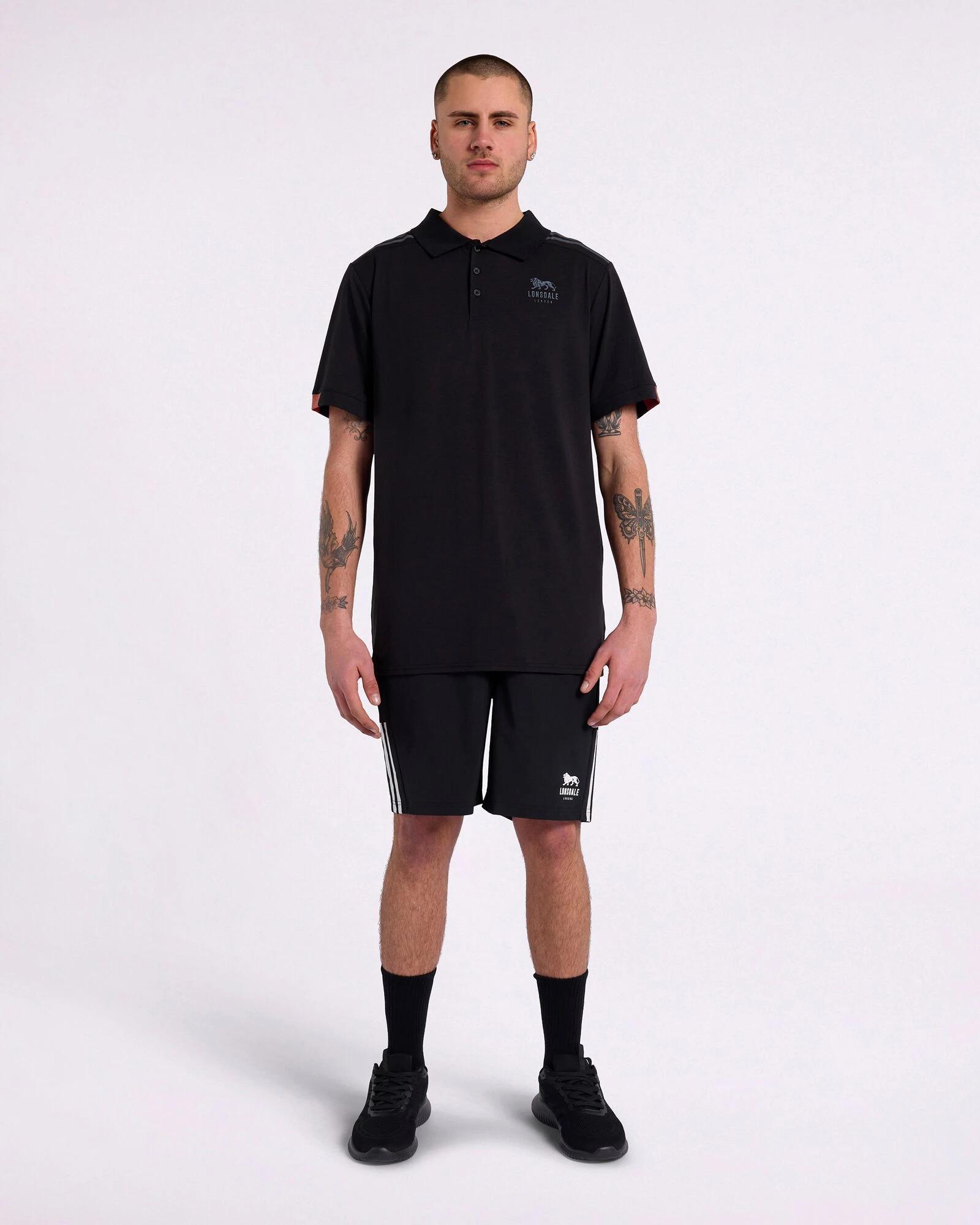 3 Lonsdale London Active Polo Shirt - Lonsdale BLACK, 3 of 5