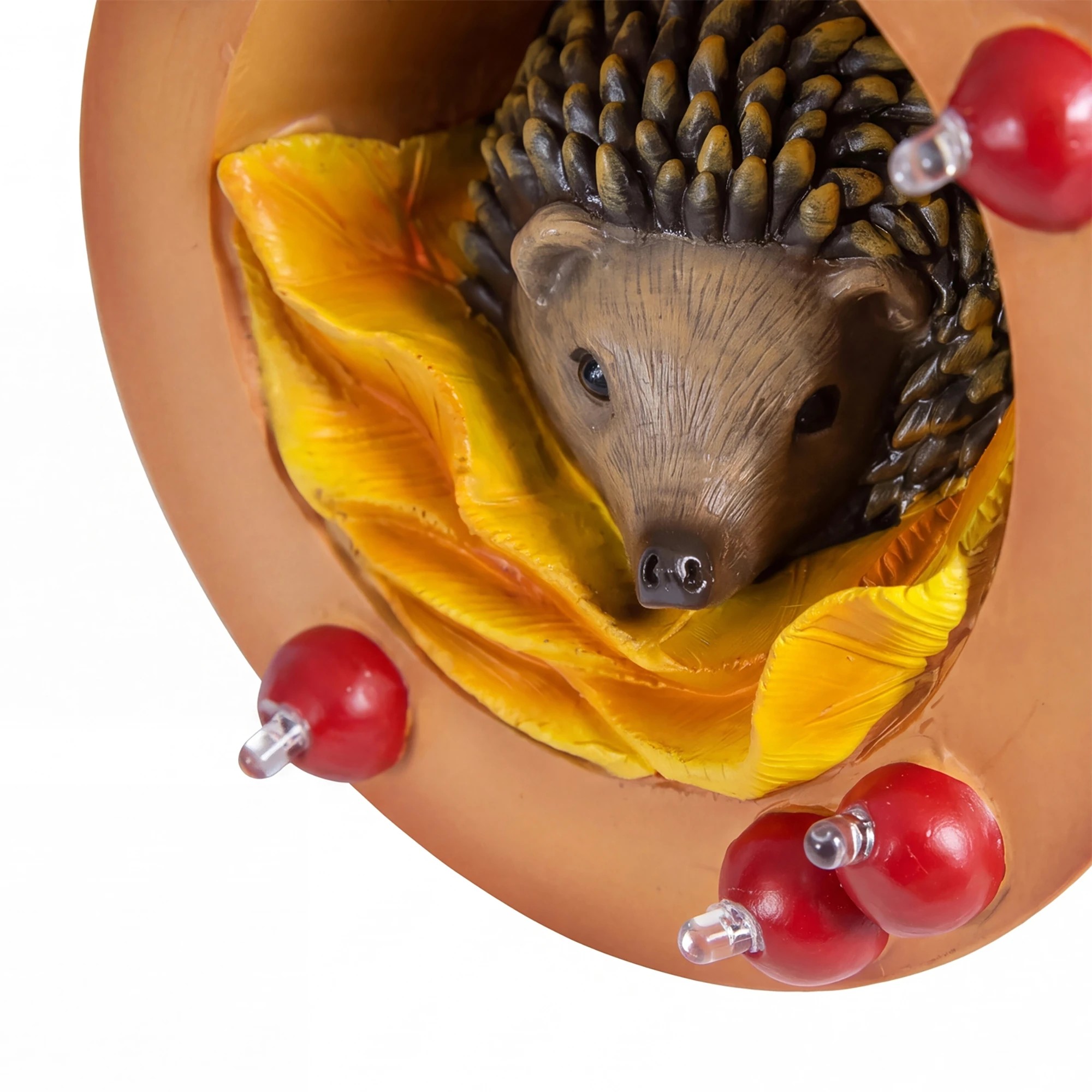 4 Emitto Hedgehog Solar Garden Statue Light Outdoor Ornament Hand Painted Decor, 4 of 8