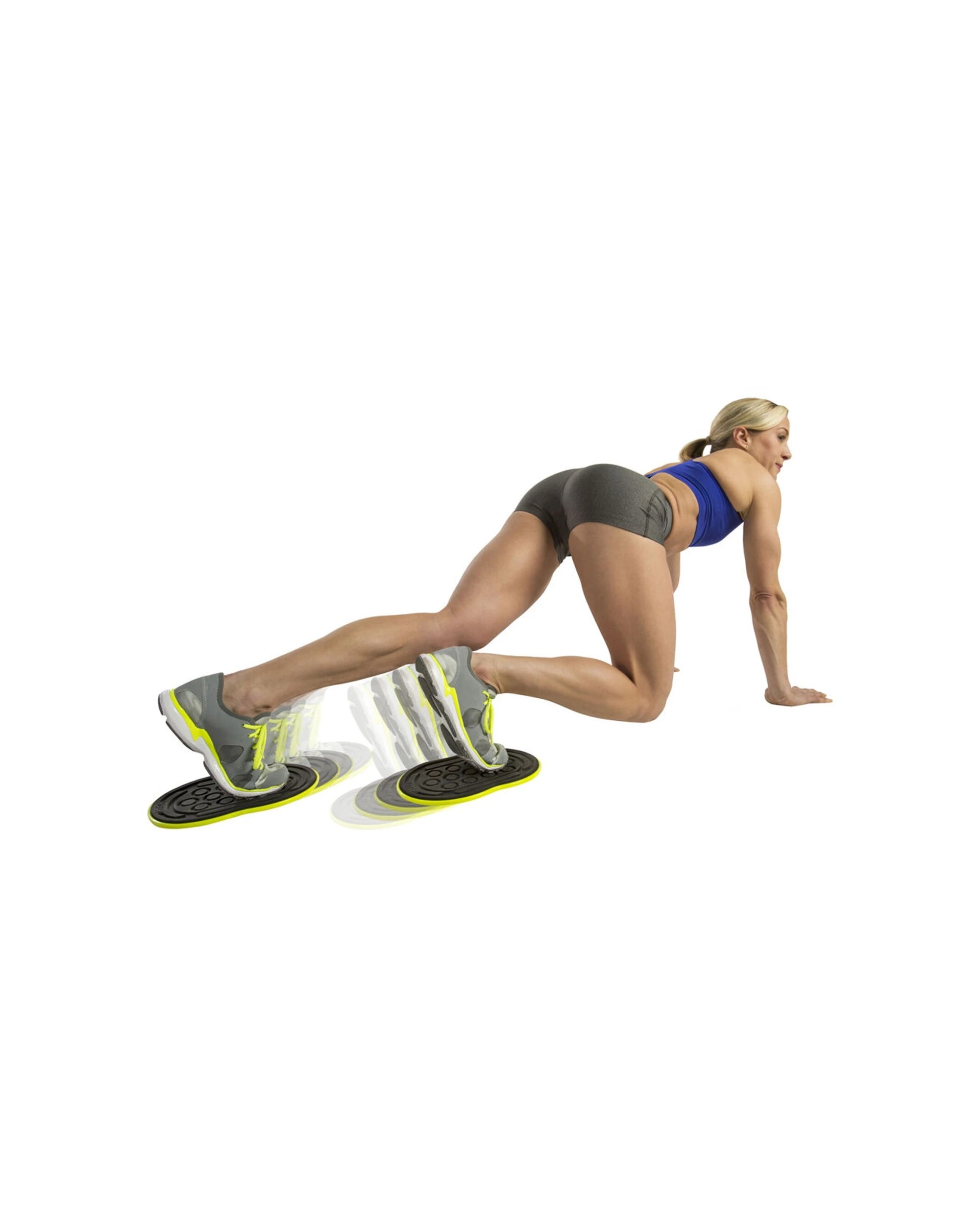 5 GoFit Go Slides Exercise Sliding Mat Stability Trainer Home Gym 2 Piece Set - Black, 5 of 5