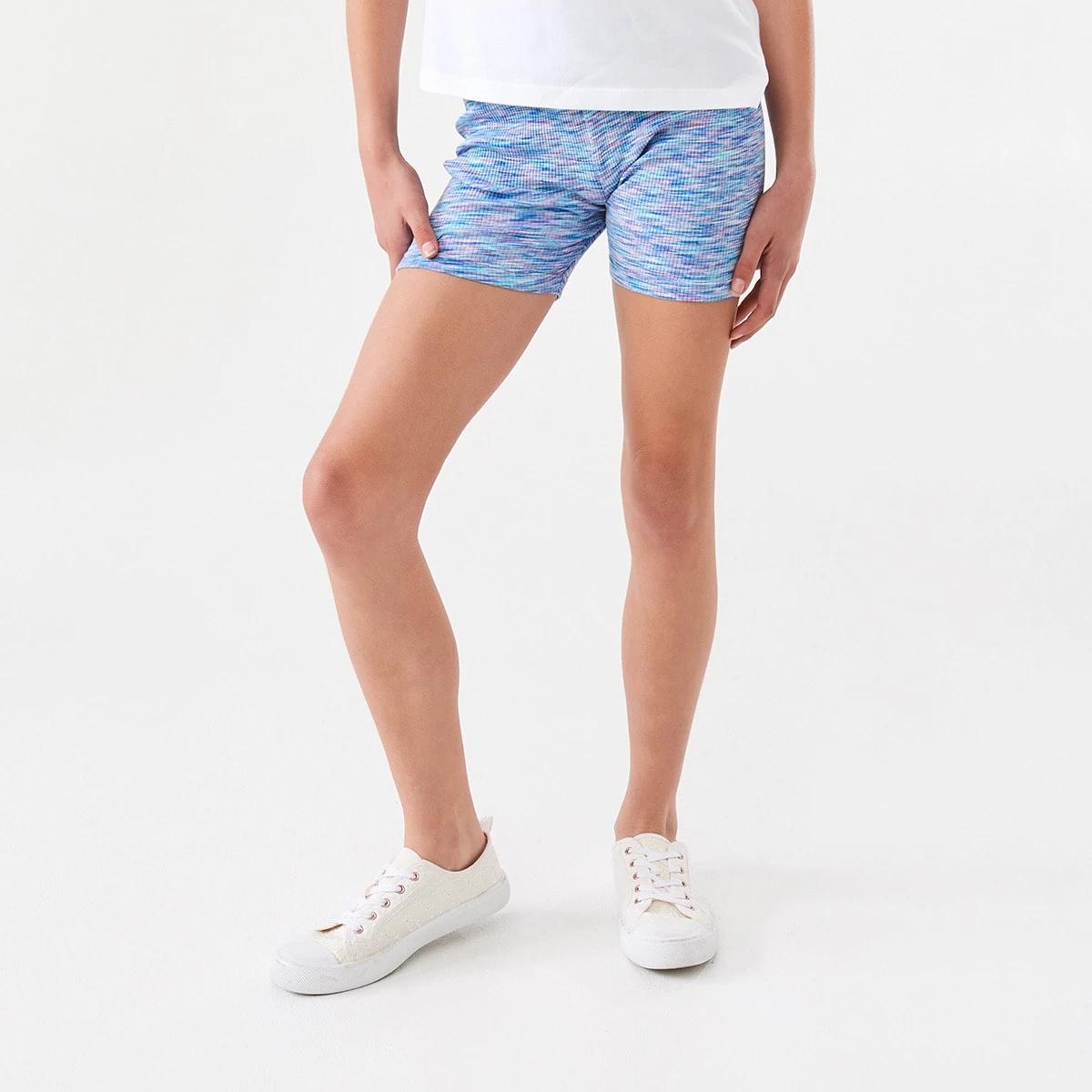 1 Rib Bike Shorts Blu Sp Dye, 1 of 8