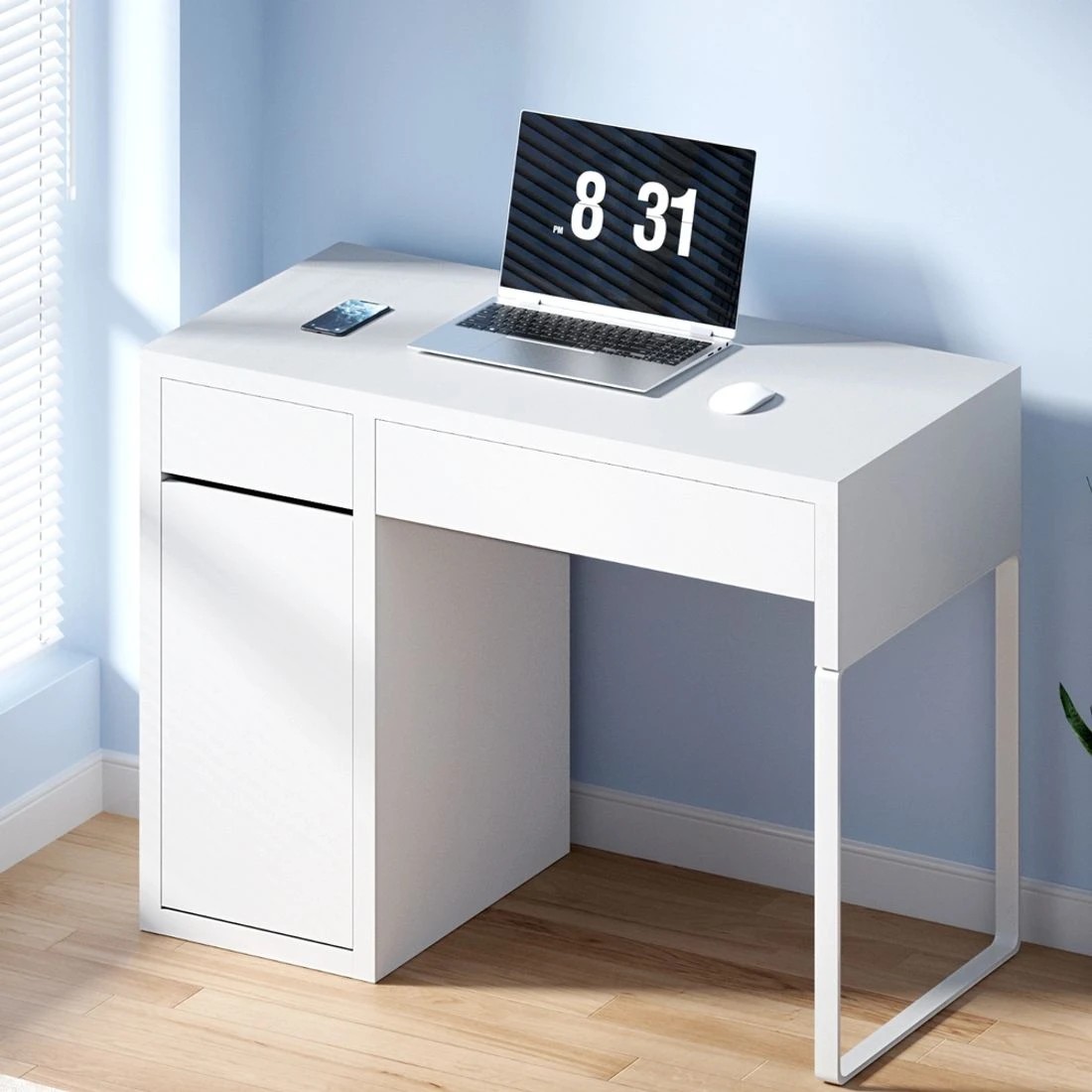 3 Artiss Computer Desk Drawer Cabinet - White, 3 of 7