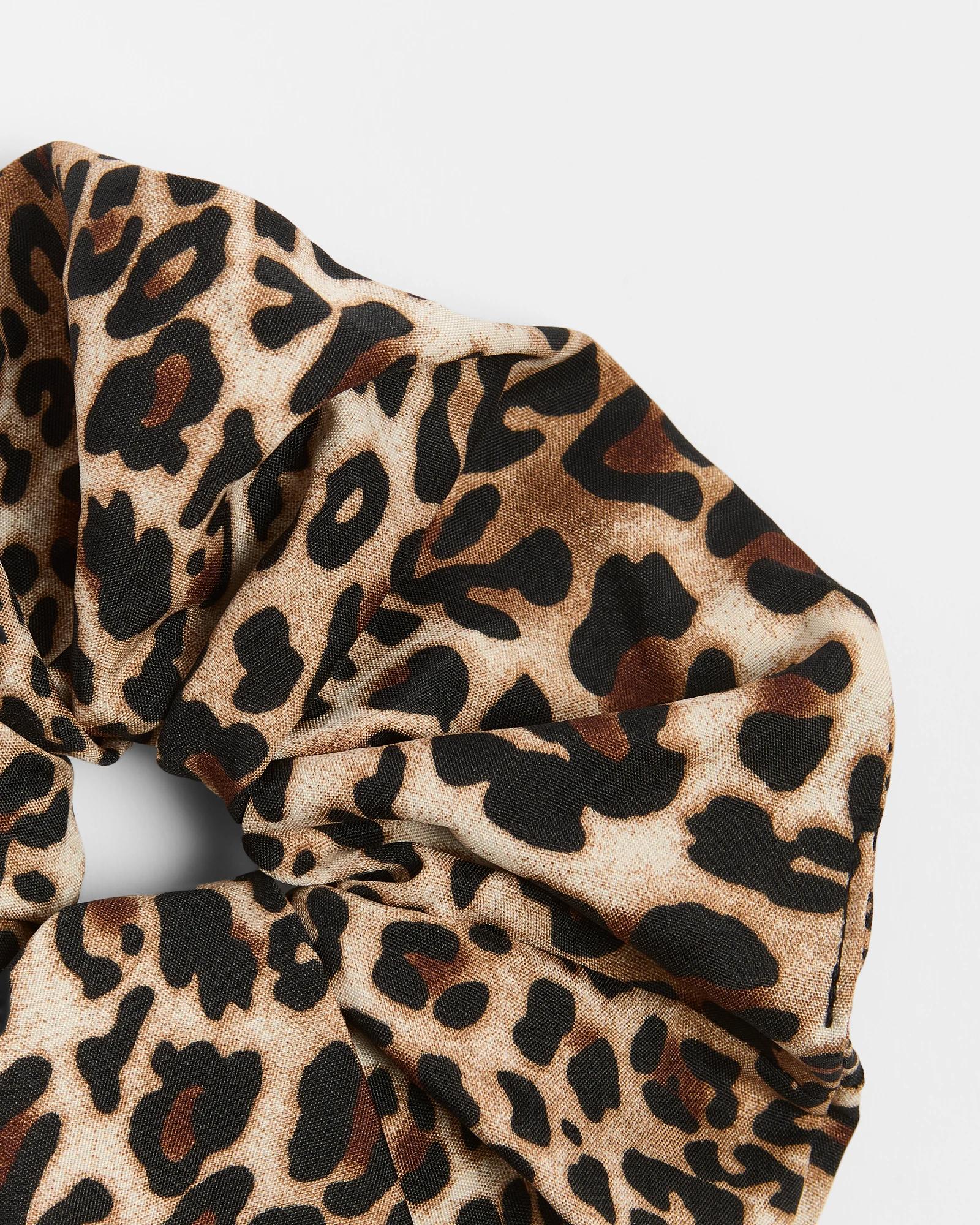 2 Target Oversized Ocelot Leopard Satin Scrunchie OCELOT LEOPARD, 2 of 2