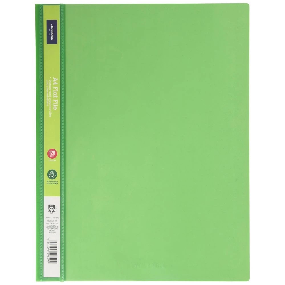 1 J.Burrows A4 Flat File Lime, 1 of 3