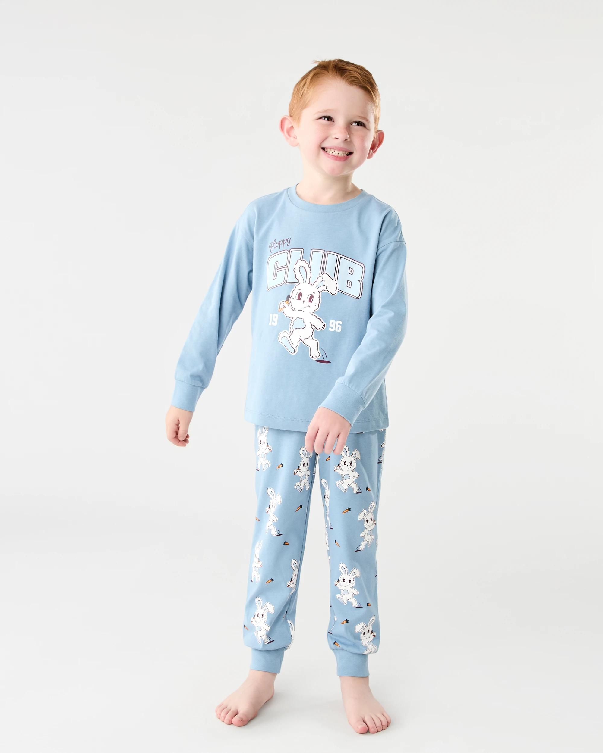 1 Jersey Pyjama Set Blu Hopc, 1 of 10