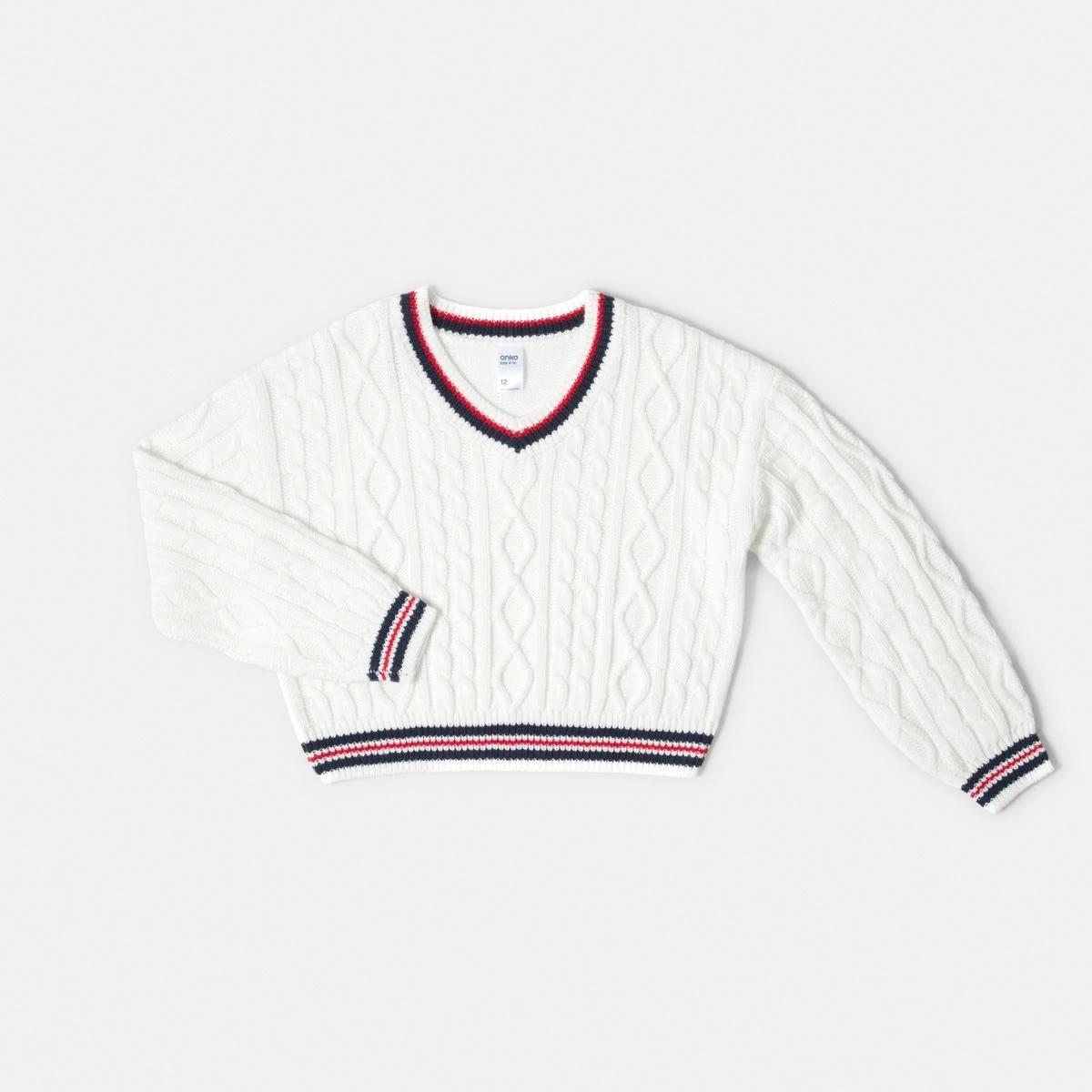 8 Cable Knit Jumper Snw White, 8 of 9