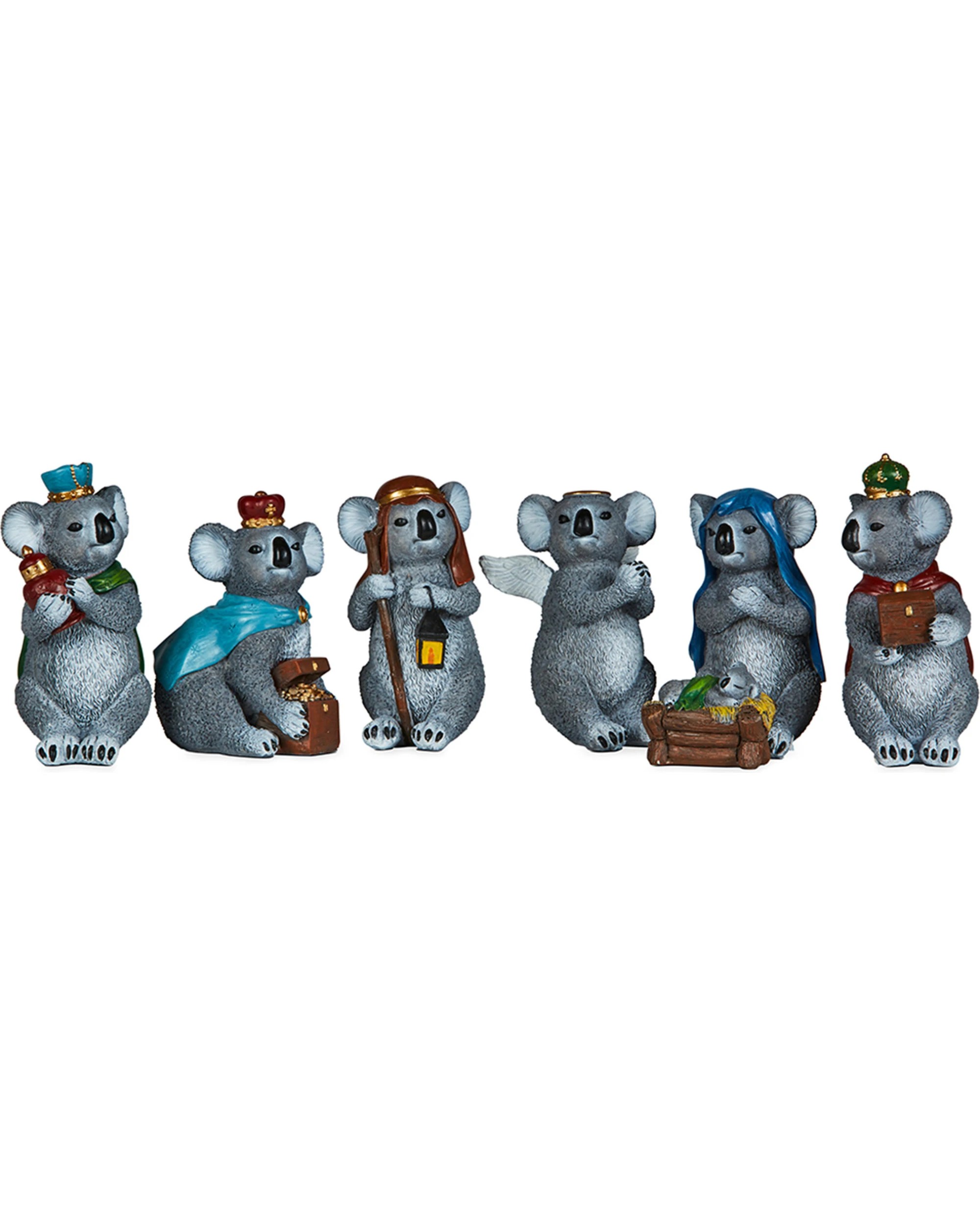 1 Christabelle 7 Piece Koala Christmas Nativity Scene Christmas Tree Decoration Ornaments, 1 of 3