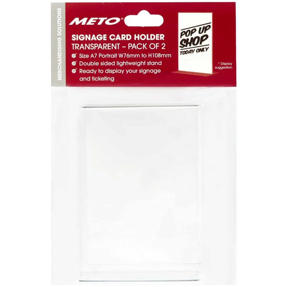 2 Meto A7 double-sided Ticket Holder Portrait 2 Pack, 2 of 2