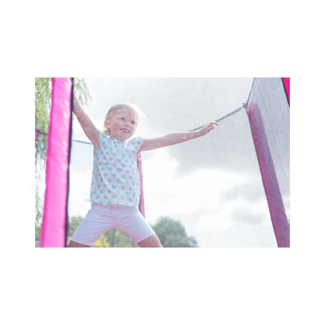 5 Plum Play Au 6ft Junior Trampoline With Enclosure And Safety Pads 36cm Frame
 - Pink, 5 of 7