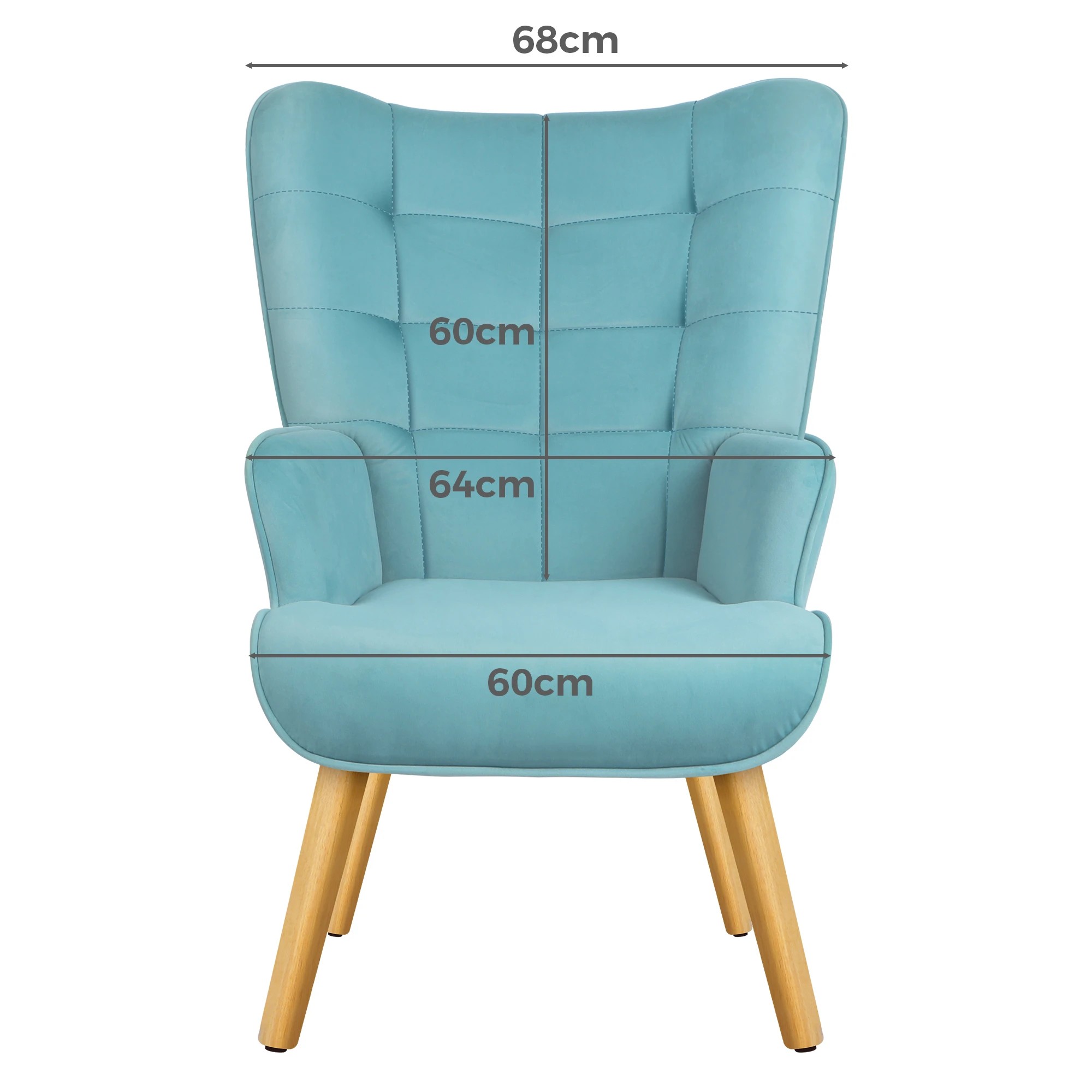 6 Alfordson Armchair Lounge Chair Featherston Replica Accent Chair Couch - Blue, 6 of 10