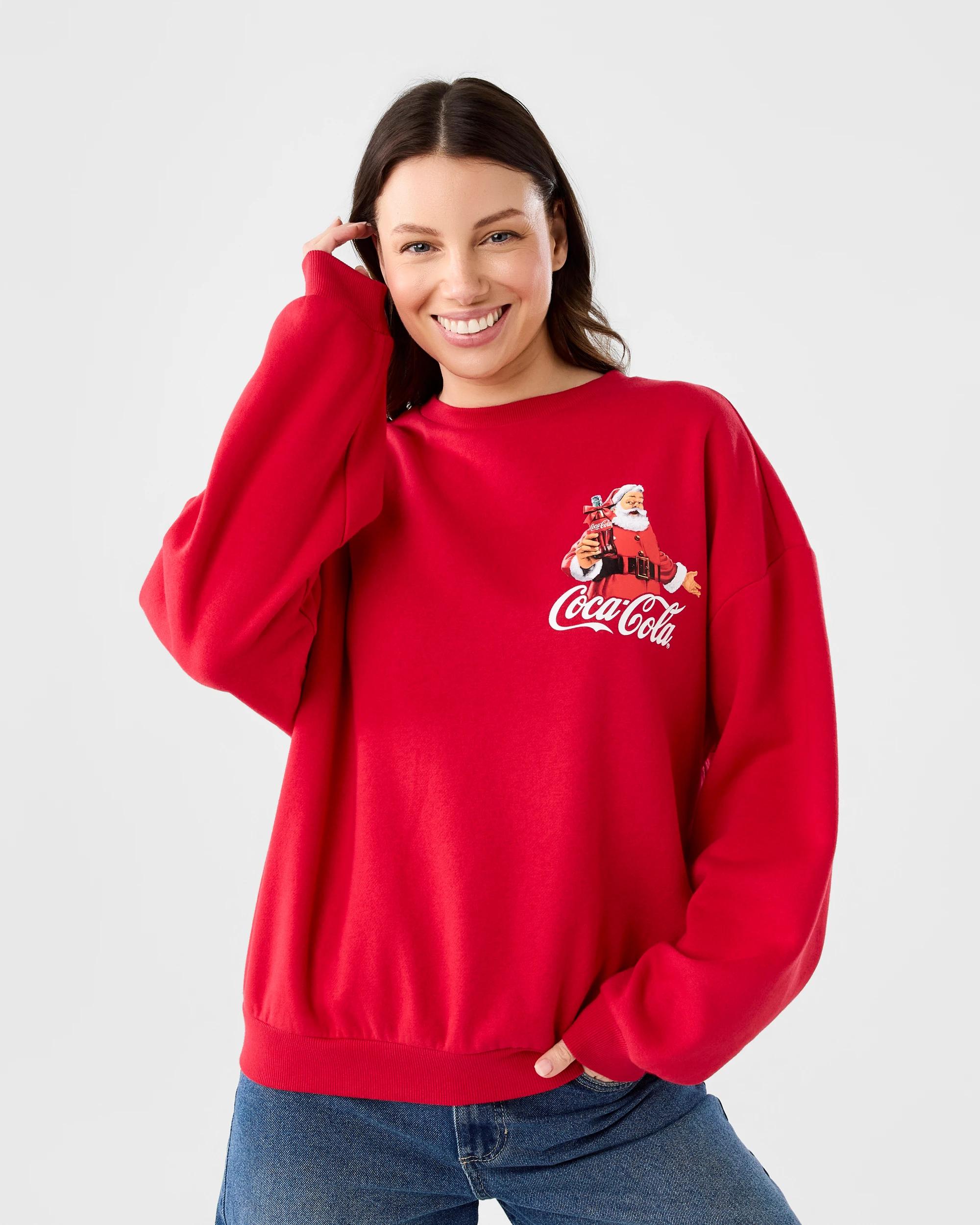 1 Christmas Coca Cola License Long Sleeve Sweatshirt Cocacolawm, 1 of 6