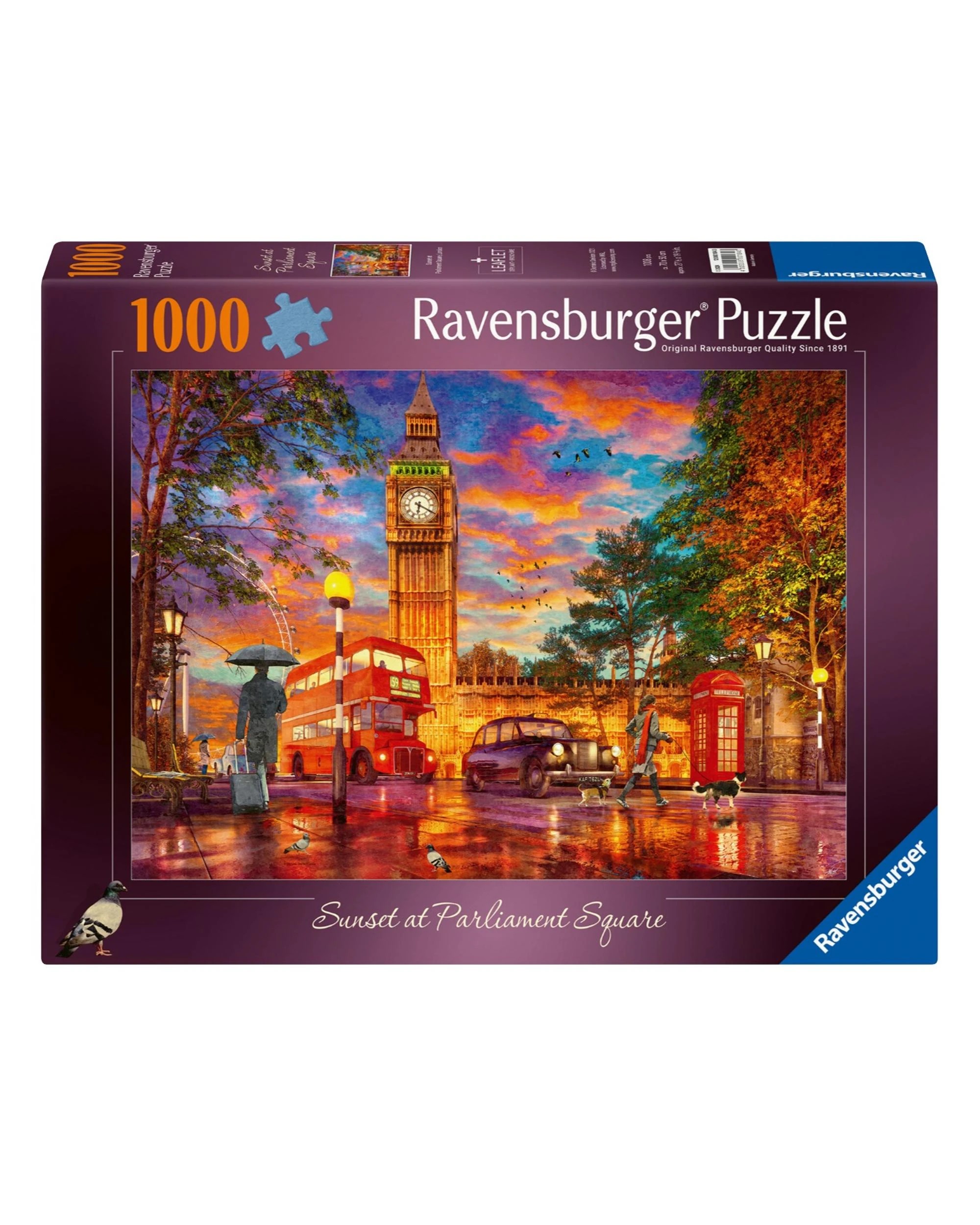 1 Ravensburger Sunset at Parliament Square 1000 Piece Jigsaw Puzzle, 1 of 2