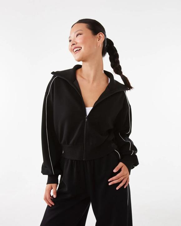 Active Womens Interlock Zip Long Sleeve Jumper