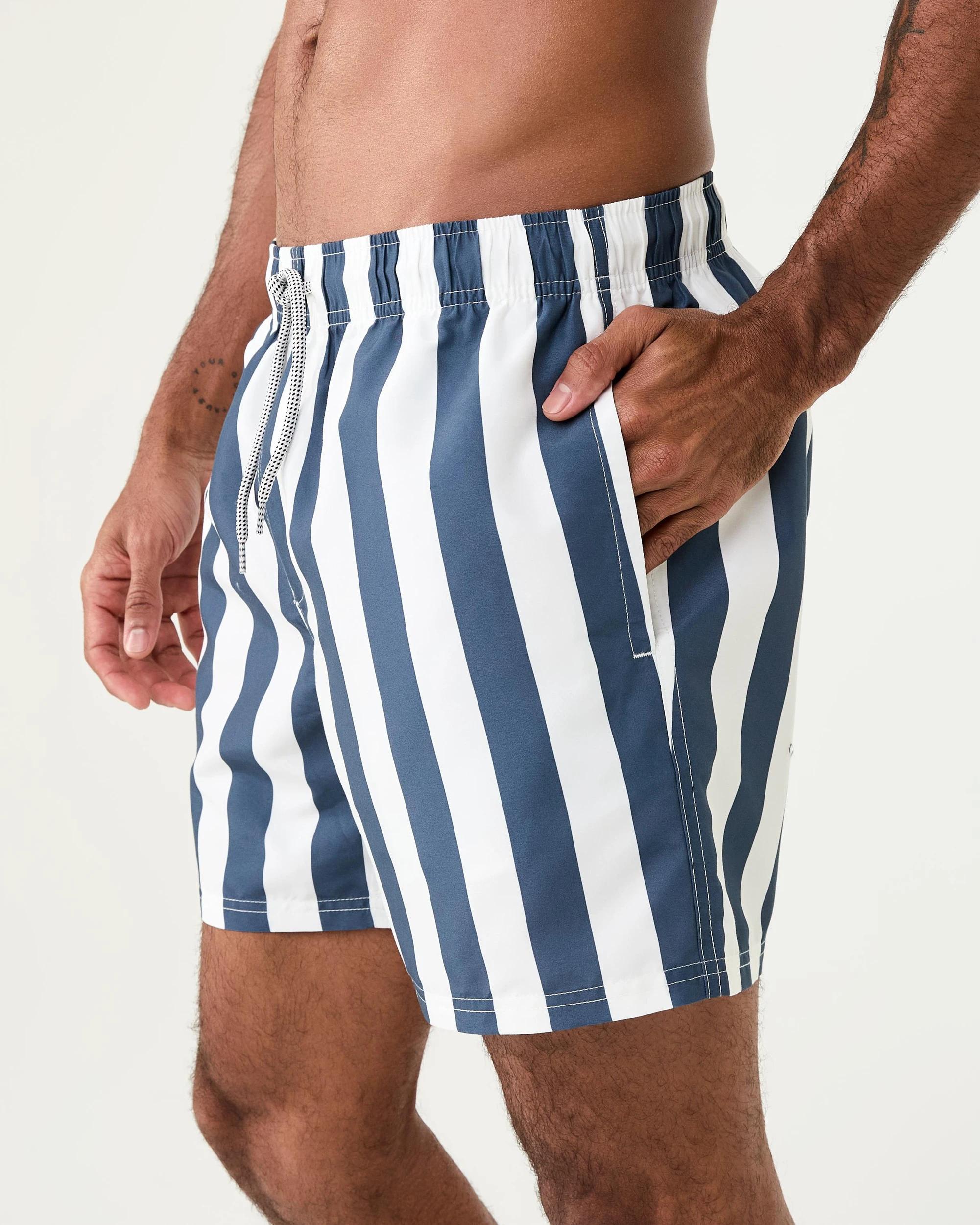 2 Core Print Swim Shorts Nvy Stripe, 2 of 6
