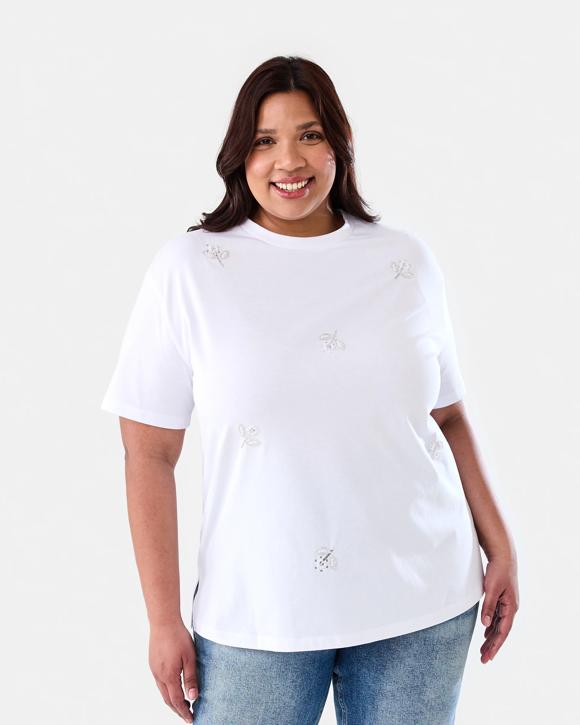 Curve Short Sleeve Embellished T-shirt