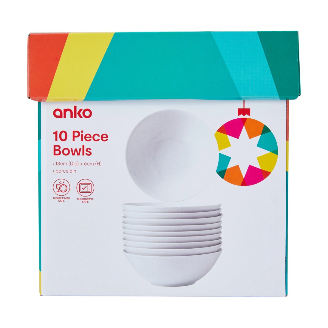 1 10 Piece White Bowls, 1 of 6