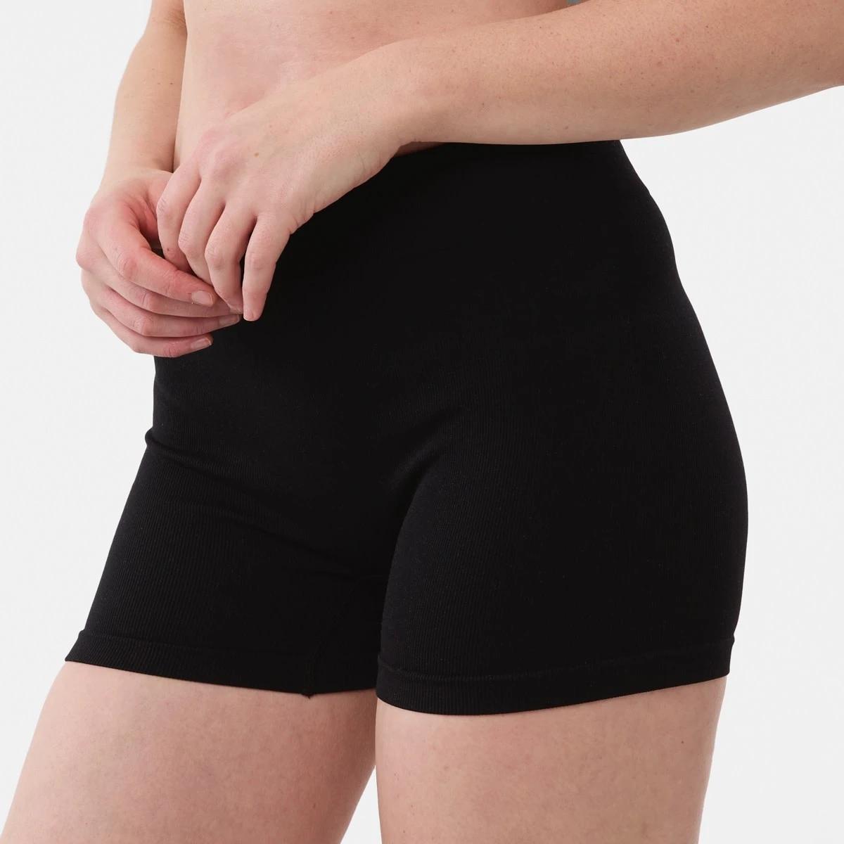 5 3 Pack Rib Shorties BLACK, GREY MARLE, BLACK, 5 of 7