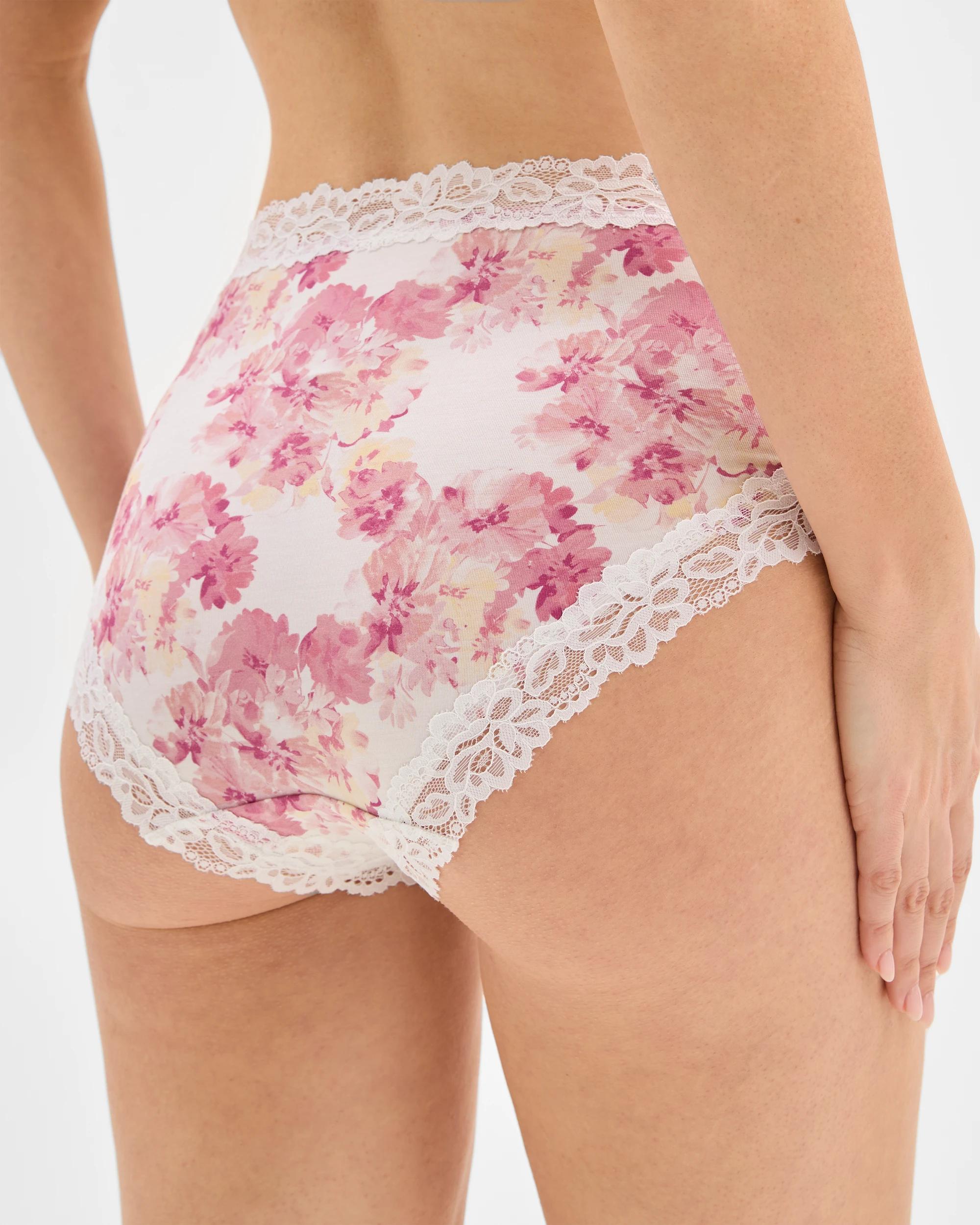 4 Target Woman Womens Modal and Lace Midi Briefs 2 Pack POTPOURRI/WATERCOLOUR FLORAL, 4 of 4