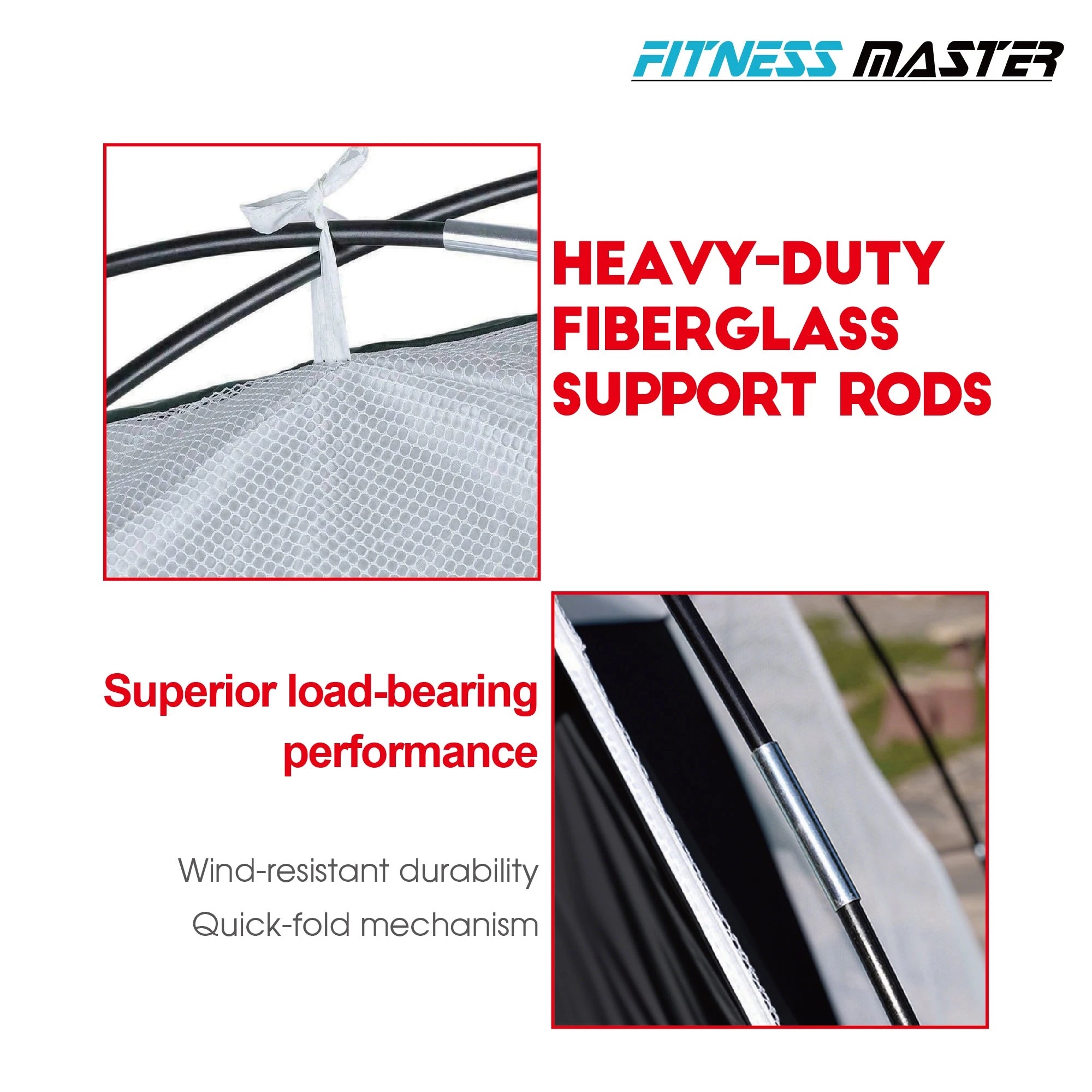 5 Elora Fitness Master 3m Golf Practice Net Training Hitting Net Chipping Cage Carry Bag, 5 of 7