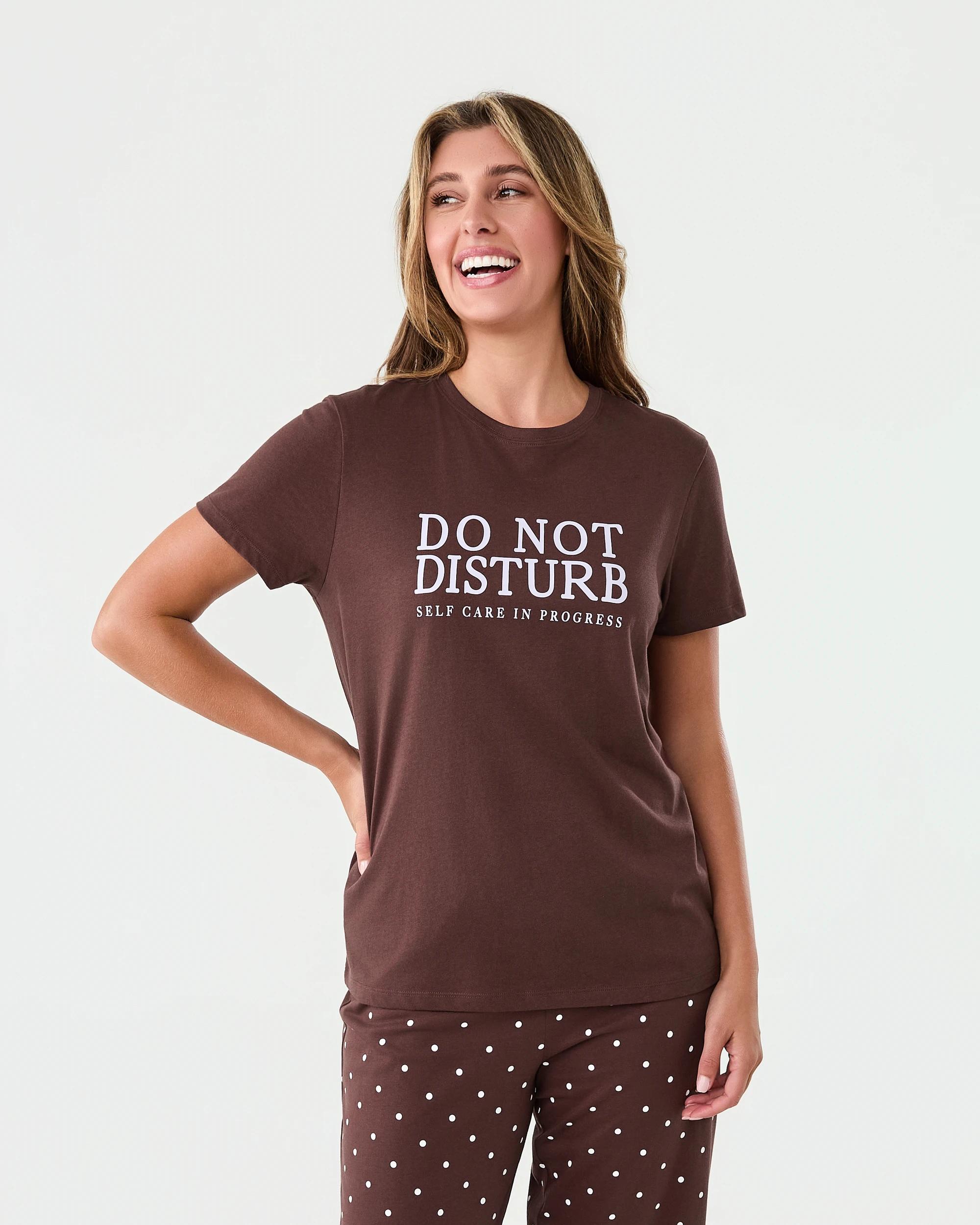 1 Cotton Print Knit T-shirt No Disturb, 1 of 6