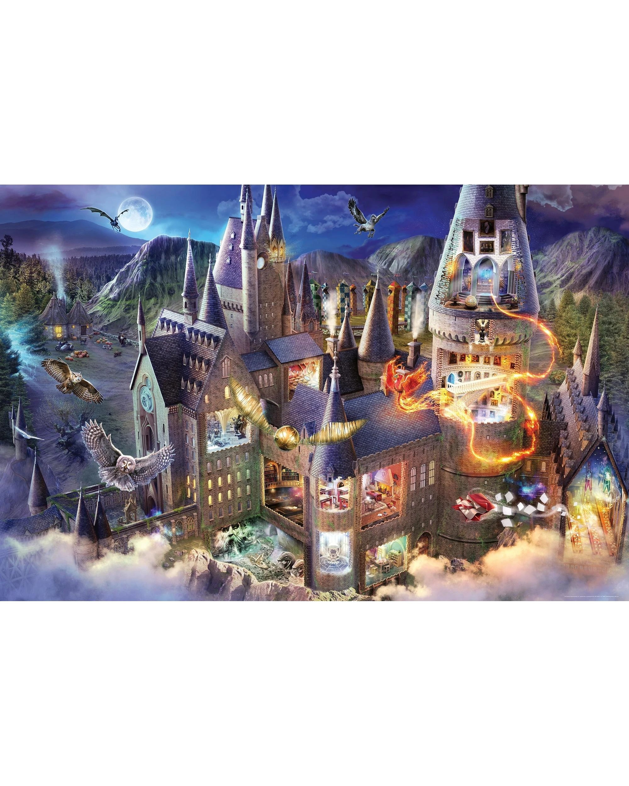 4 Ravensburger Harry Potter Hogwarts Castle Cutaway 3000 Piece Jigsaw Puzzle, 4 of 5