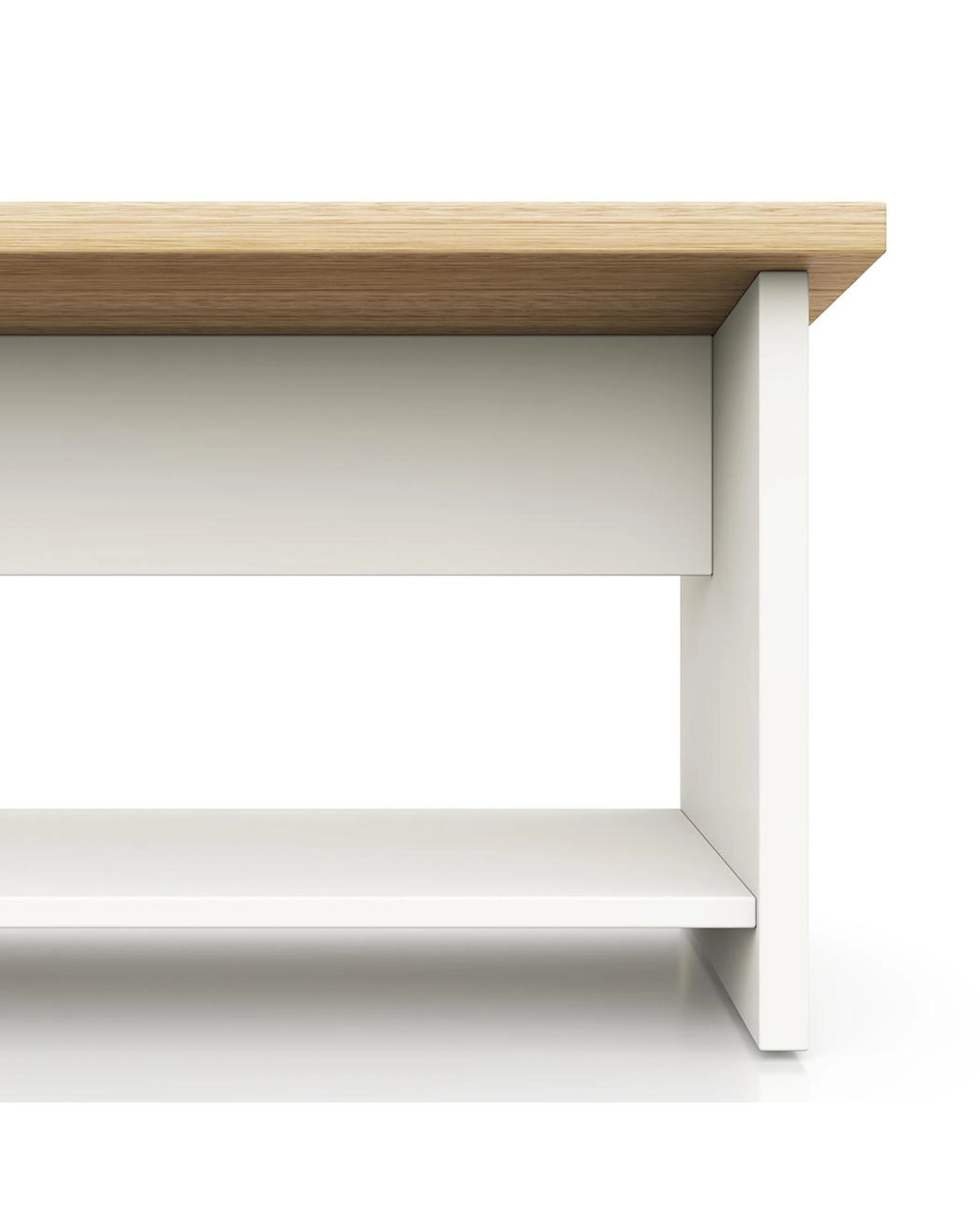 4 Esma Coffee Table Rhine Light Oak and White, 4 of 5