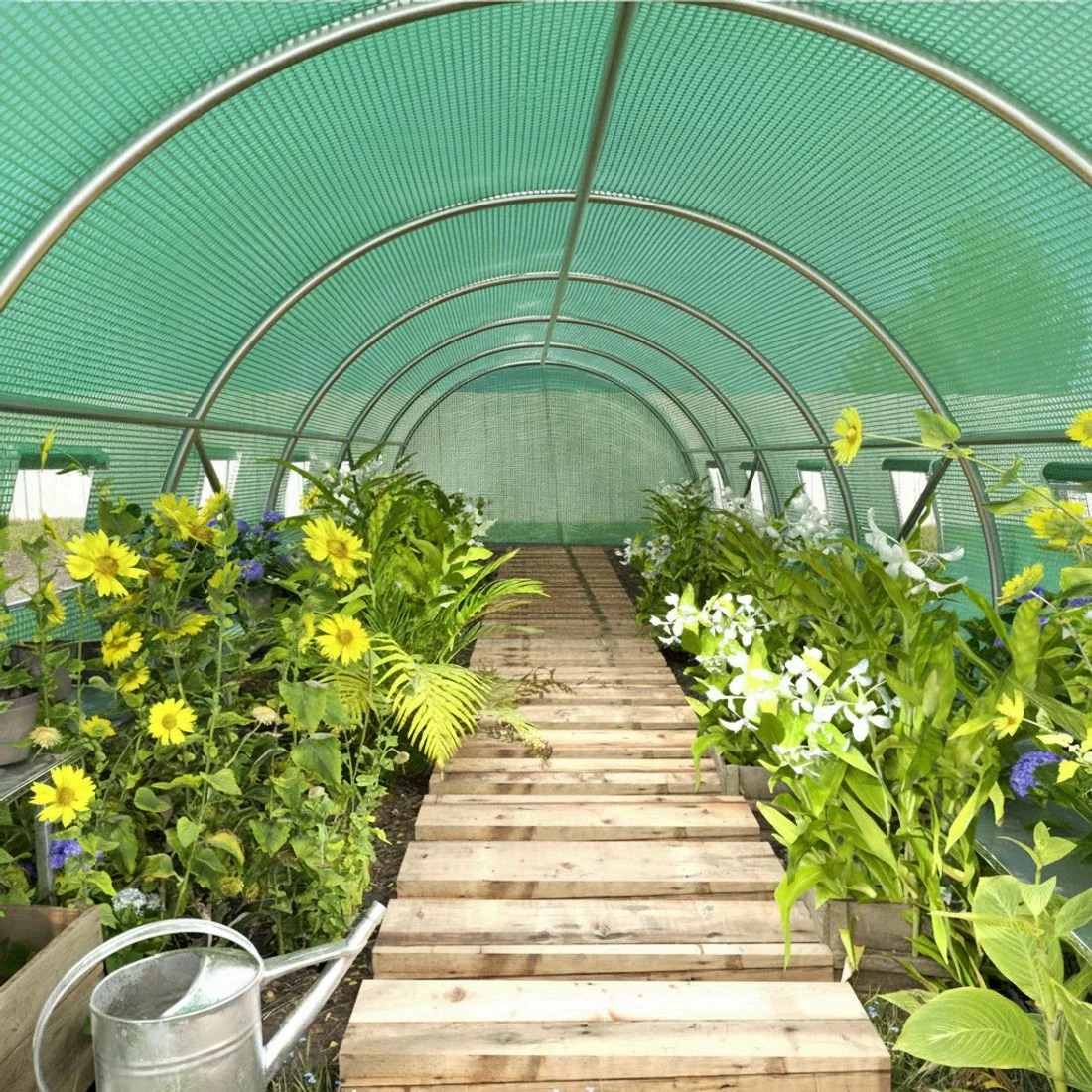 4 Green Fingers Greenhouse Walk in Green House Tunnel Plant Garden Shed Dome - Green, 4 of 6