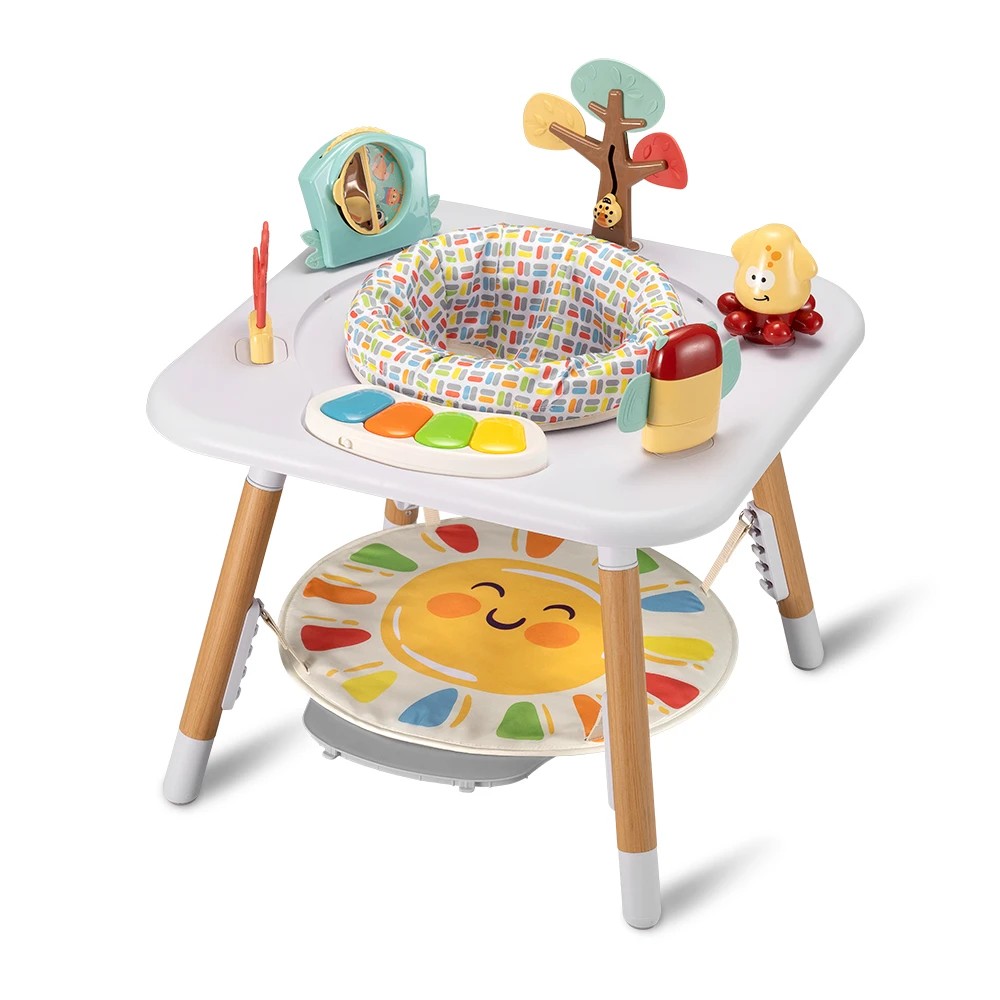 1 PlayPals Baby Activity Center 360° Swivel Seat 5 Heights Jumper - White, 1 of 3