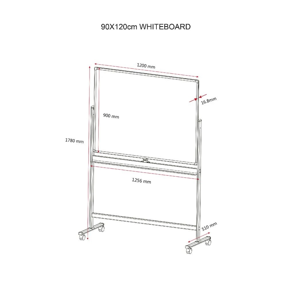 3 J.Burrows Mobile Whiteboard 1200 x 900mm, 3 of 3