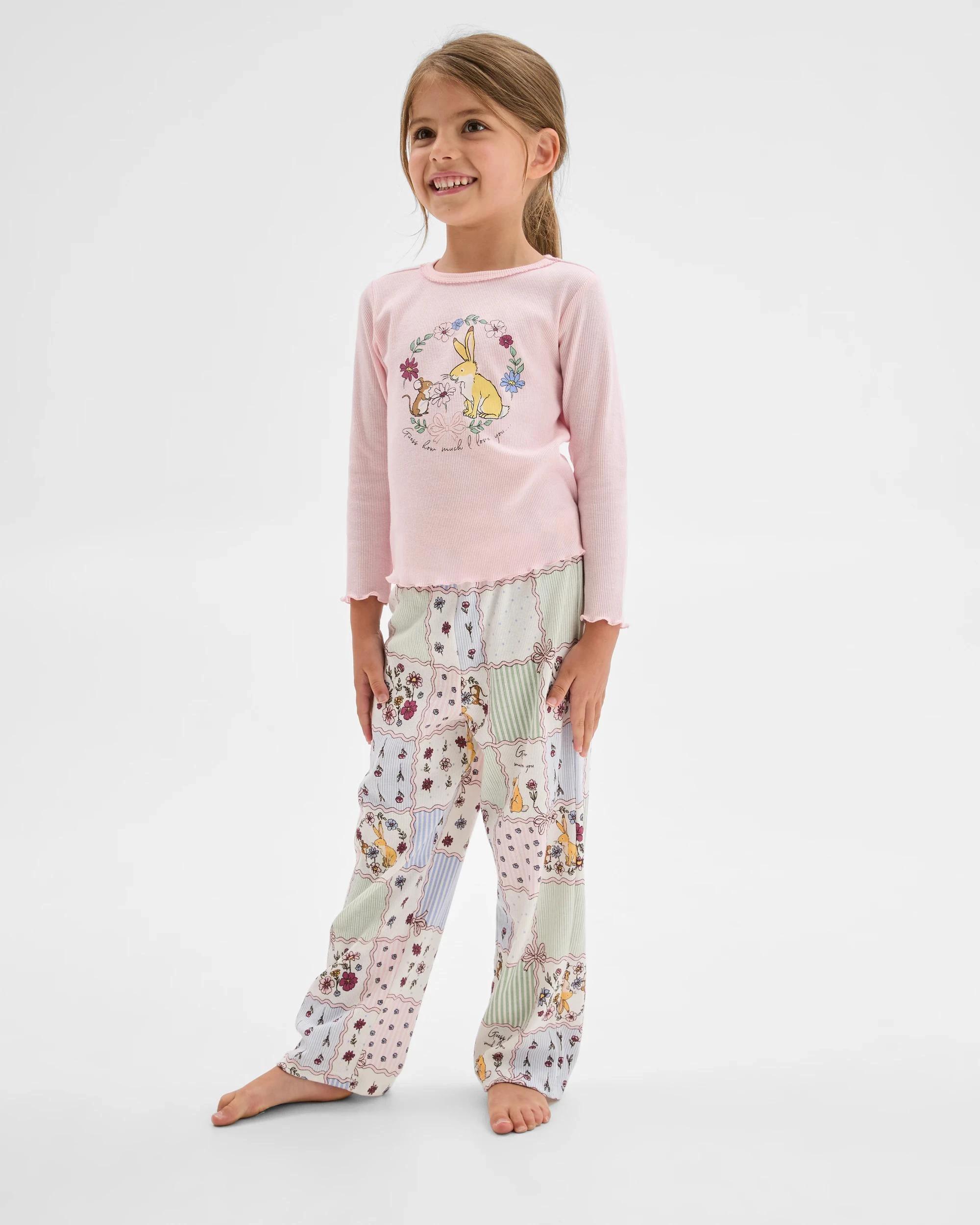 1 Sibling Matching Australian Cotton Younger Girls Pyjama Set - Guess How Much I Love You Too GUESS HOW MUCH I LOVE YOU, 1 of 7