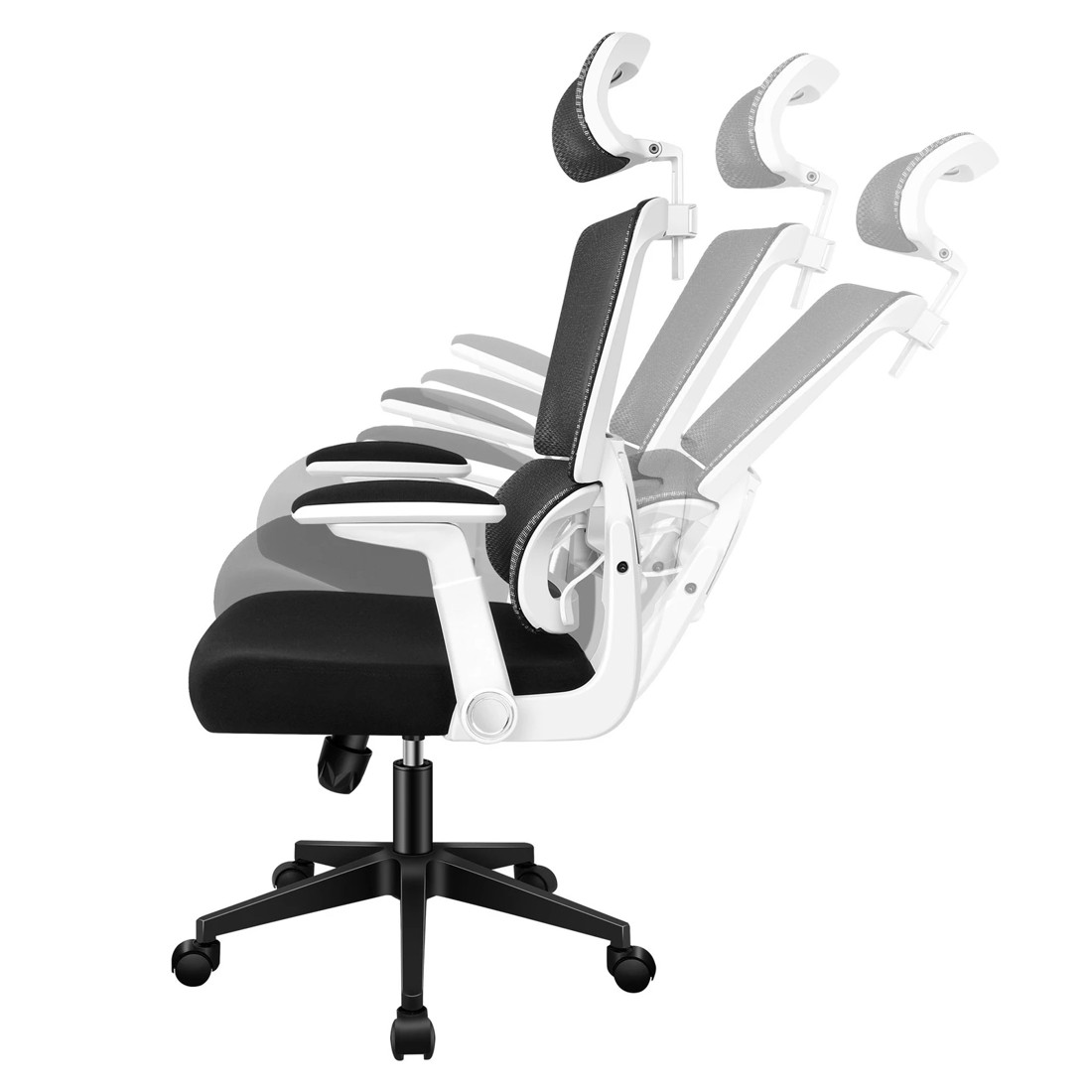 5 Alfordson Mesh Office Chair Executive Computer Chairs Study Work Gaming Seat - White, 5 of 10