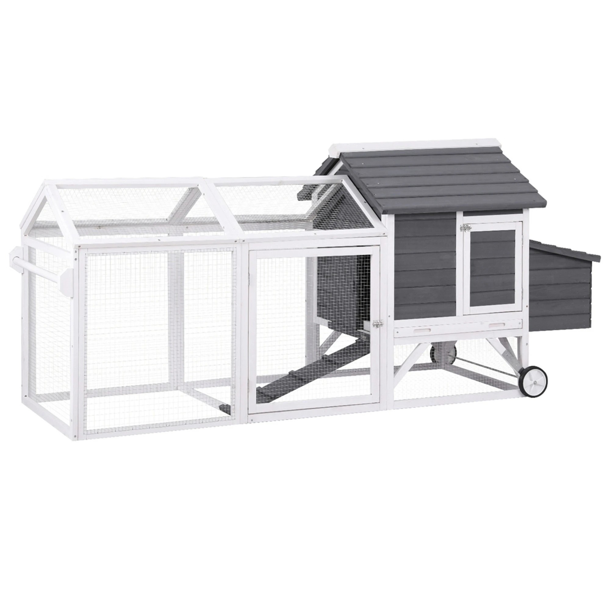 1 i.Pet Chicken Coop Rabbit Hutch Extra Large Wooden Run Bunny Cage House Outdoor - Multi, 1 of 7