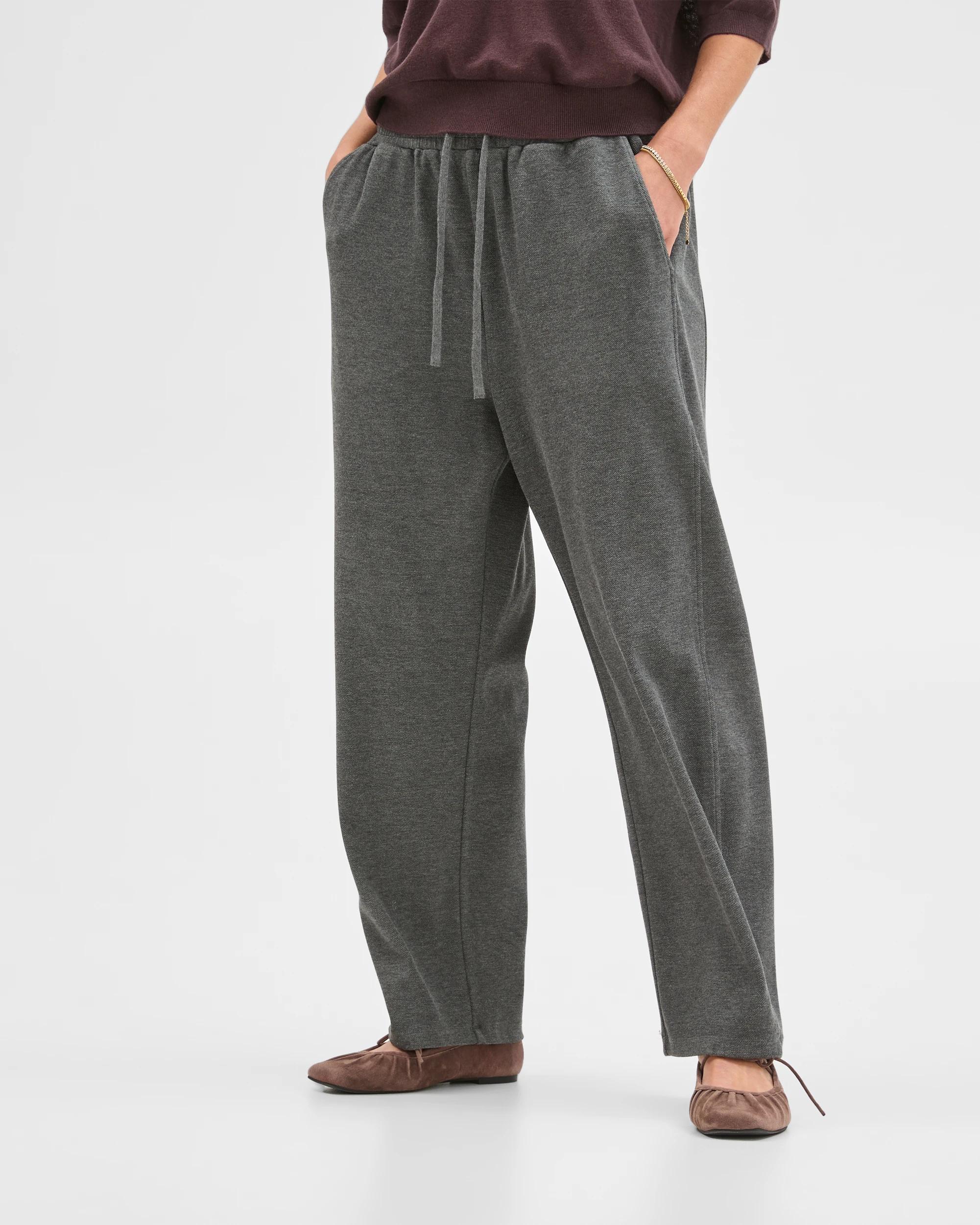 3 Target Woman Barrel Leg Jogger Pants GREY MELANGE, 3 of 5