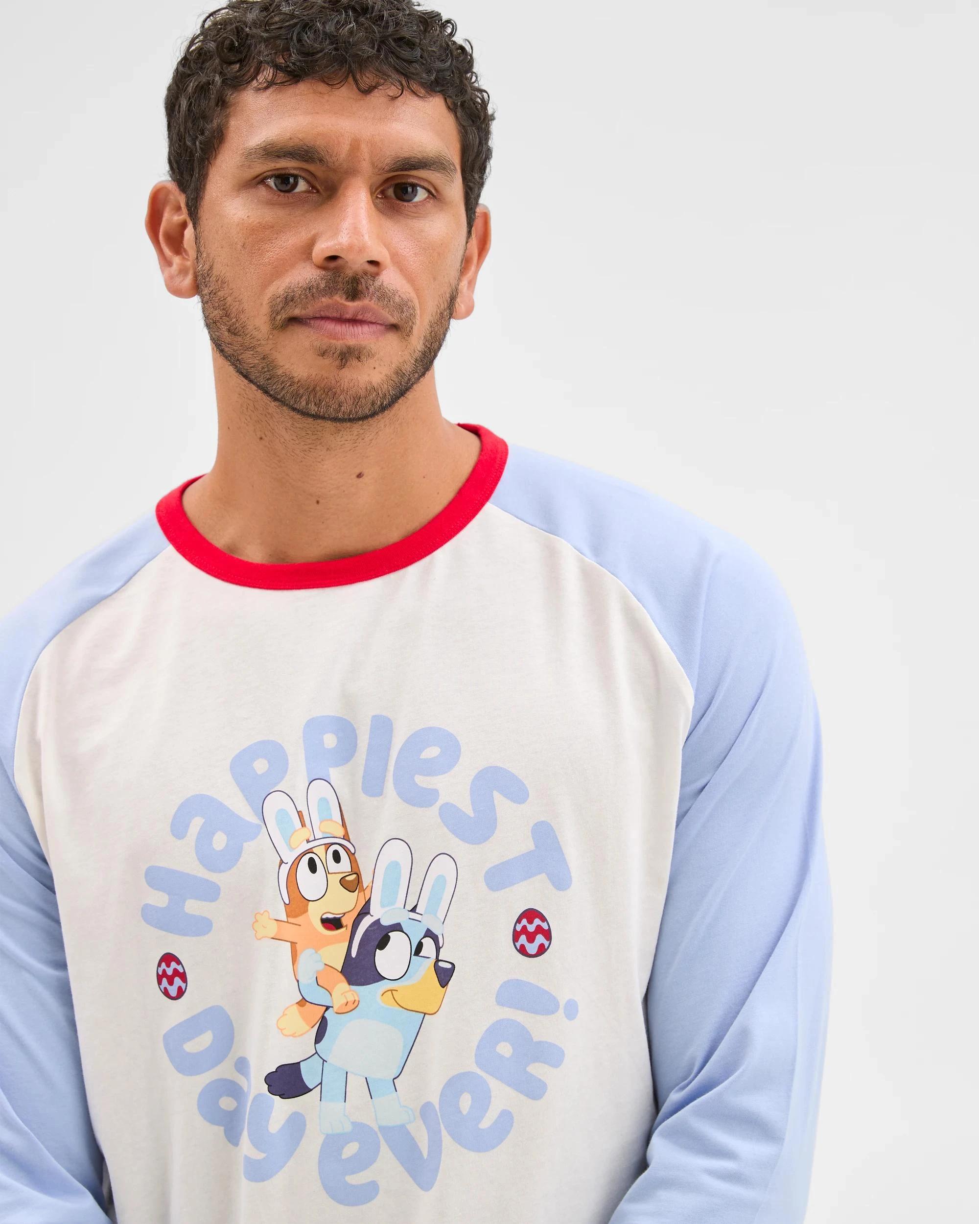 3 Family Matching Australian Cotton Easter Mens Pyjama Set - Bluey BLUEY, 3 of 8