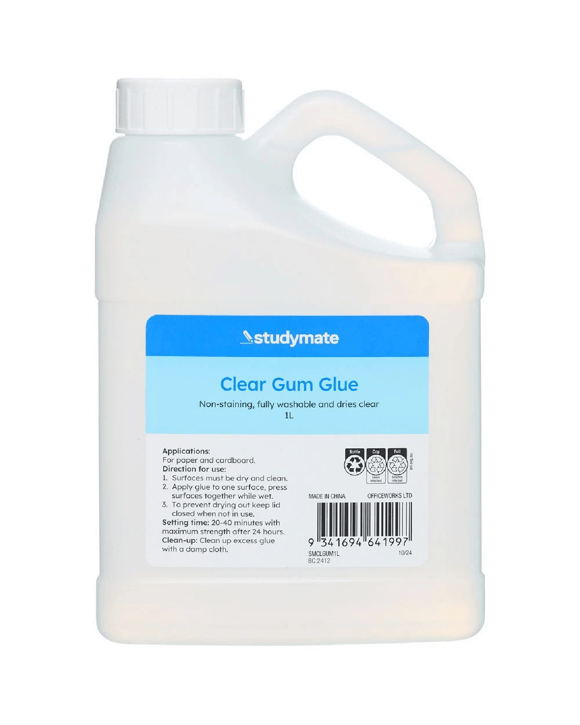 Studymate Clear Gum Glue 1L