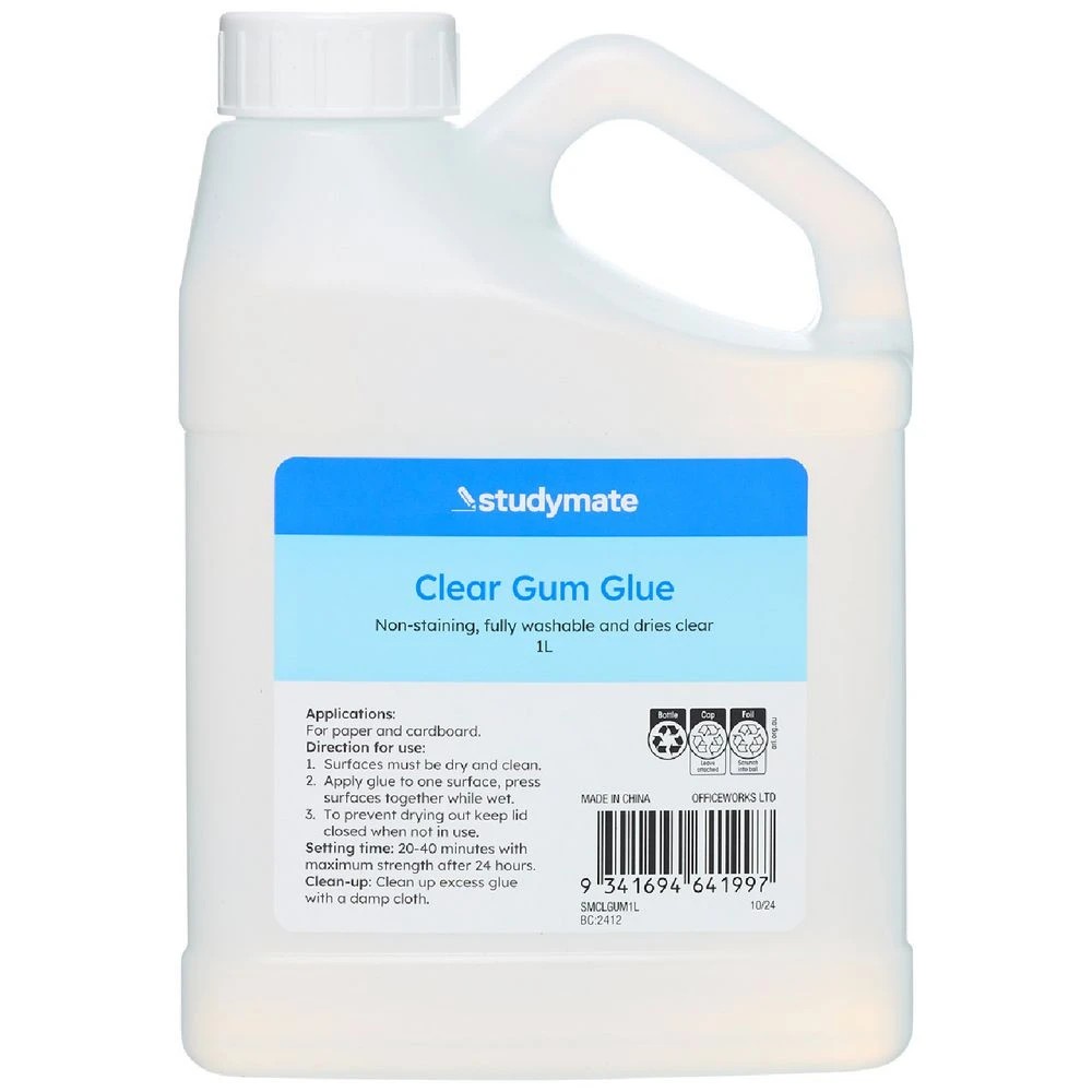 1 Studymate Clear Gum Glue 1L, 1 of 1
