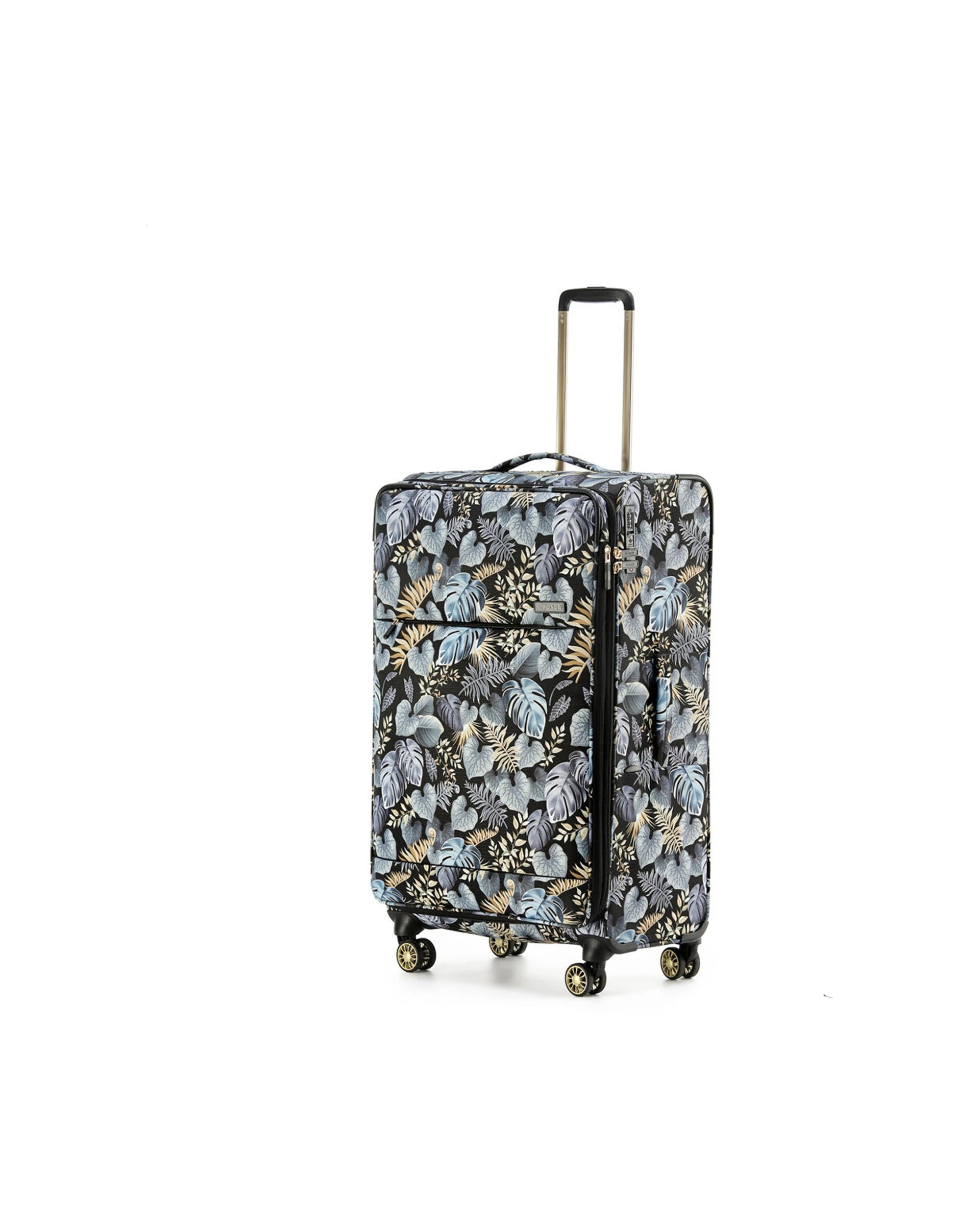 5 Tosca 3Pc Golden Palm Luggage Suitcase Trolley Set - Pattern, 5 of 9