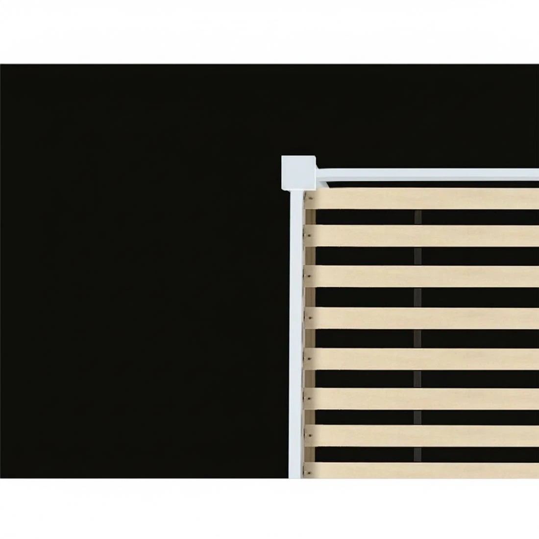 6 Artiss Bed Frame Single Size Wooden  RIO - White, 6 of 10