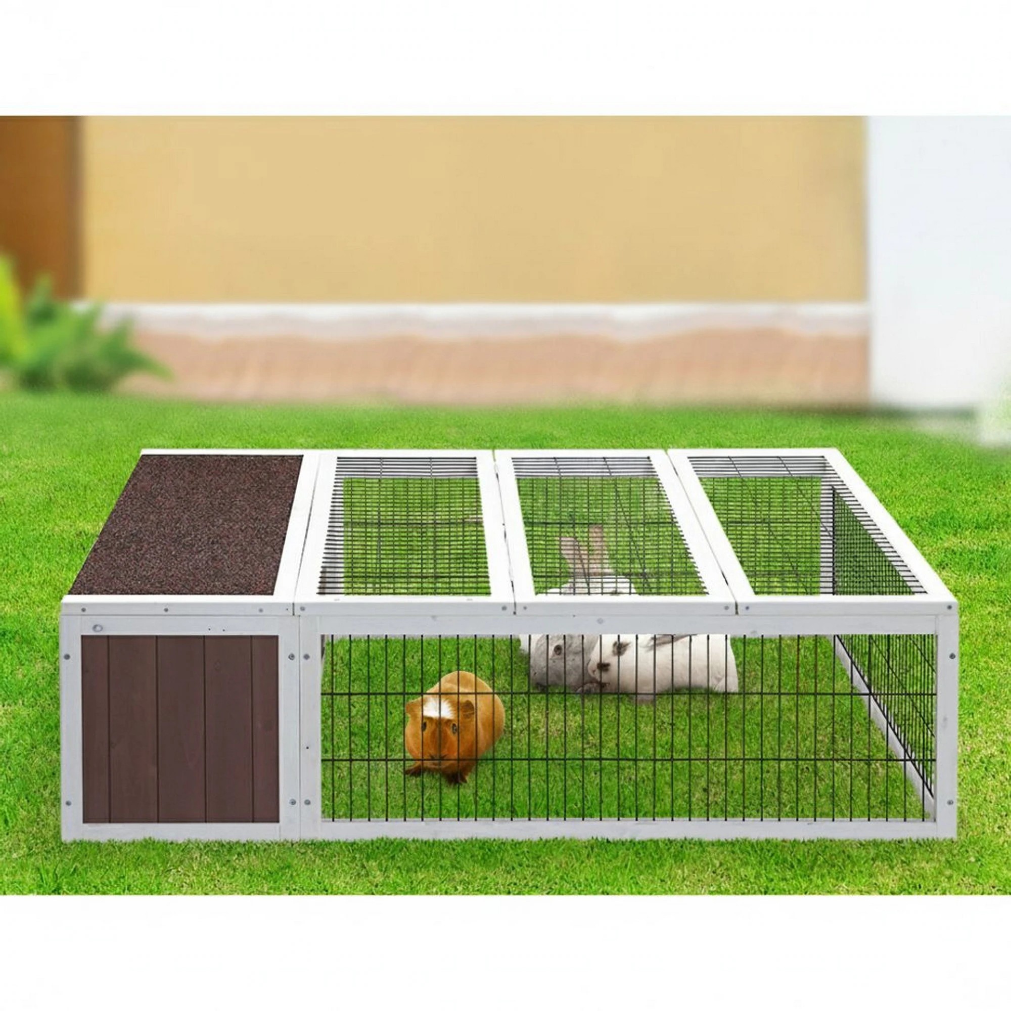 6 i.Pet Rabbit Hutch Chicken Coop Large Outdoor Wooden Run Pet Cage House Coops - Multi, 6 of 7