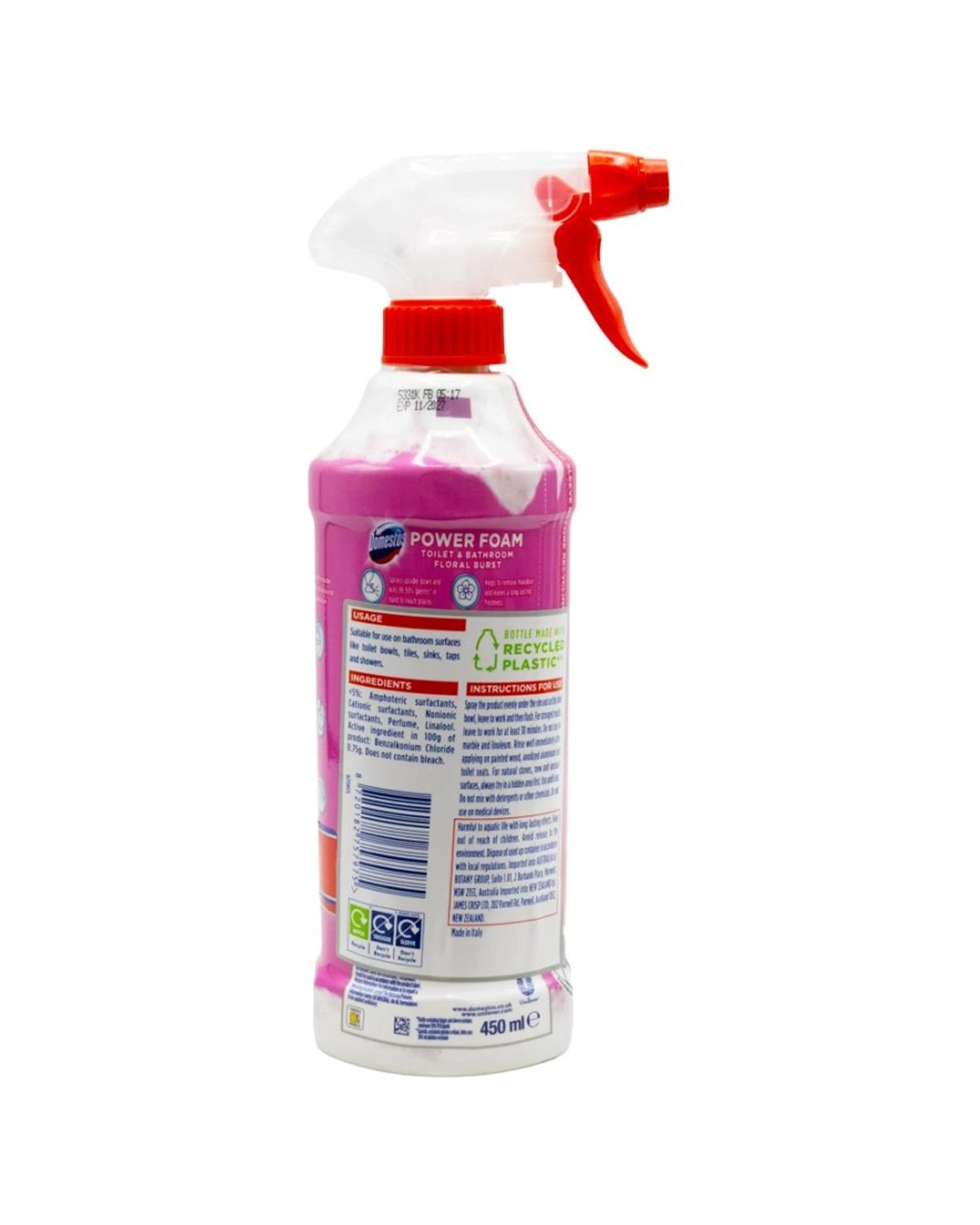 3 Domestos 6PK Toilet And Bathroom Power Foam Floral Burst 450ml - Multi, 3 of 3