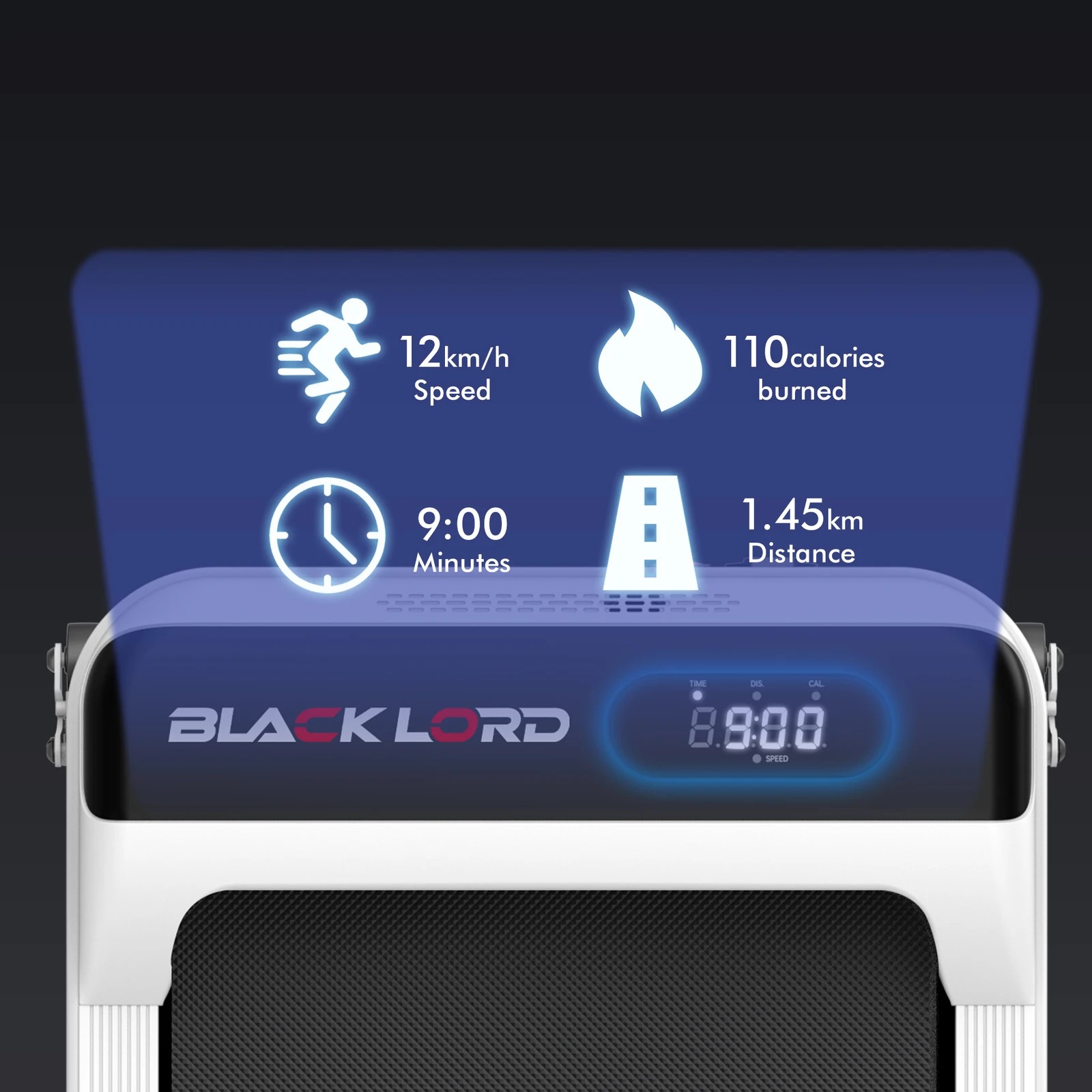 5 Black Lord Treadmill Incline Walking Pad - White, 5 of 9